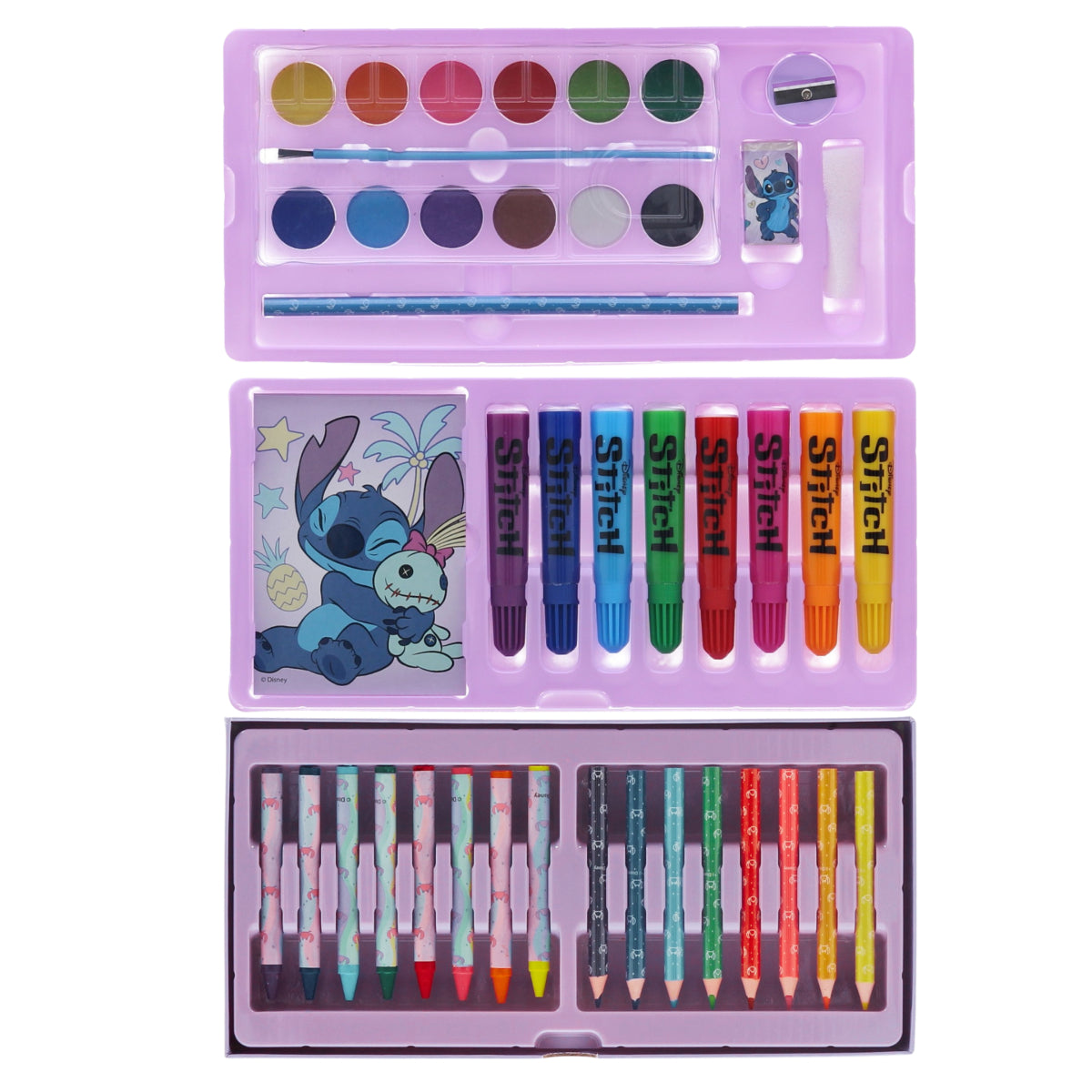 Disney Lilo & Stitch Malkasten mit Schublade Kinder Malset ab 3 Jahren