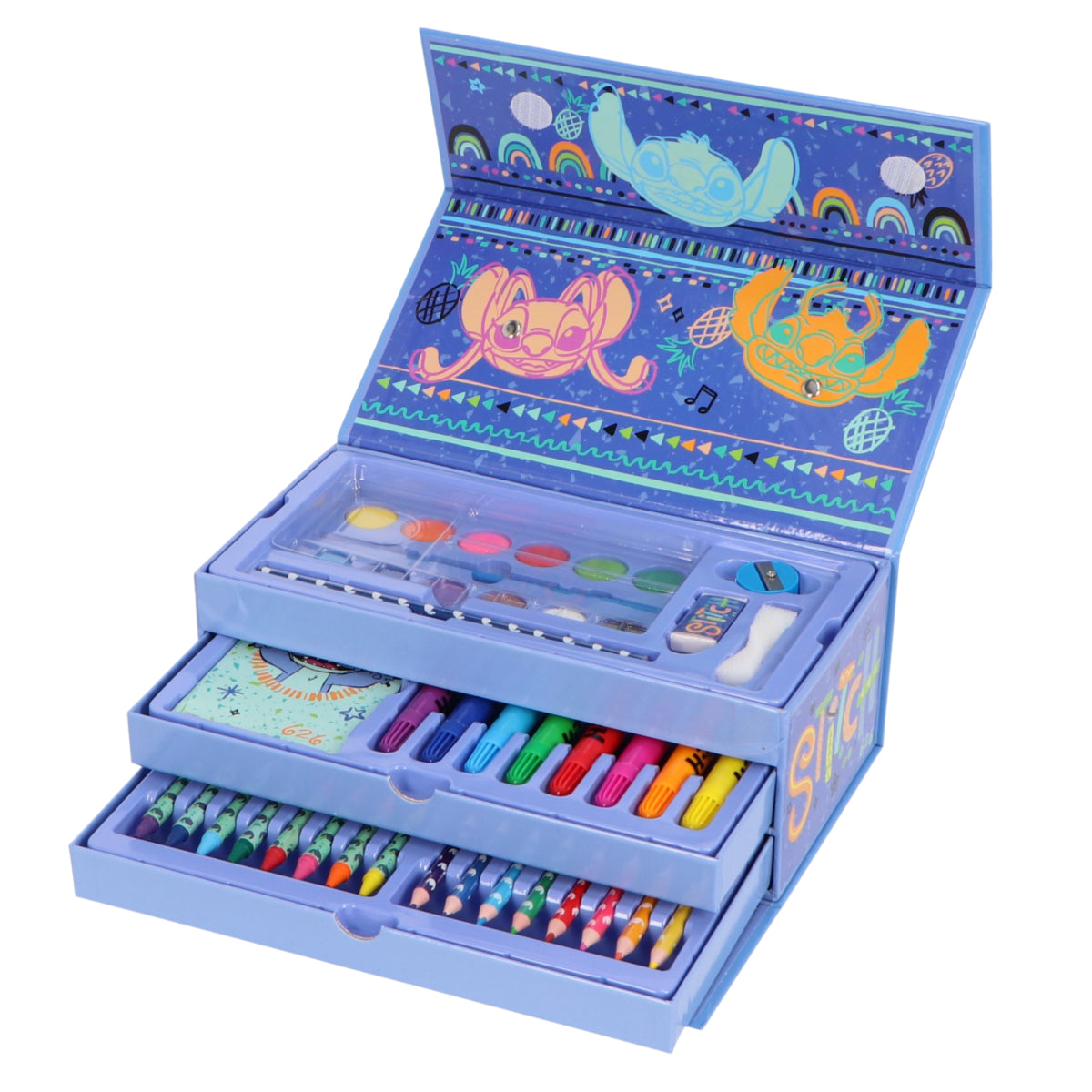 Disney Lilo & Stitch Malkasten mit Schublade Kinder Malset ab 3 Jahren