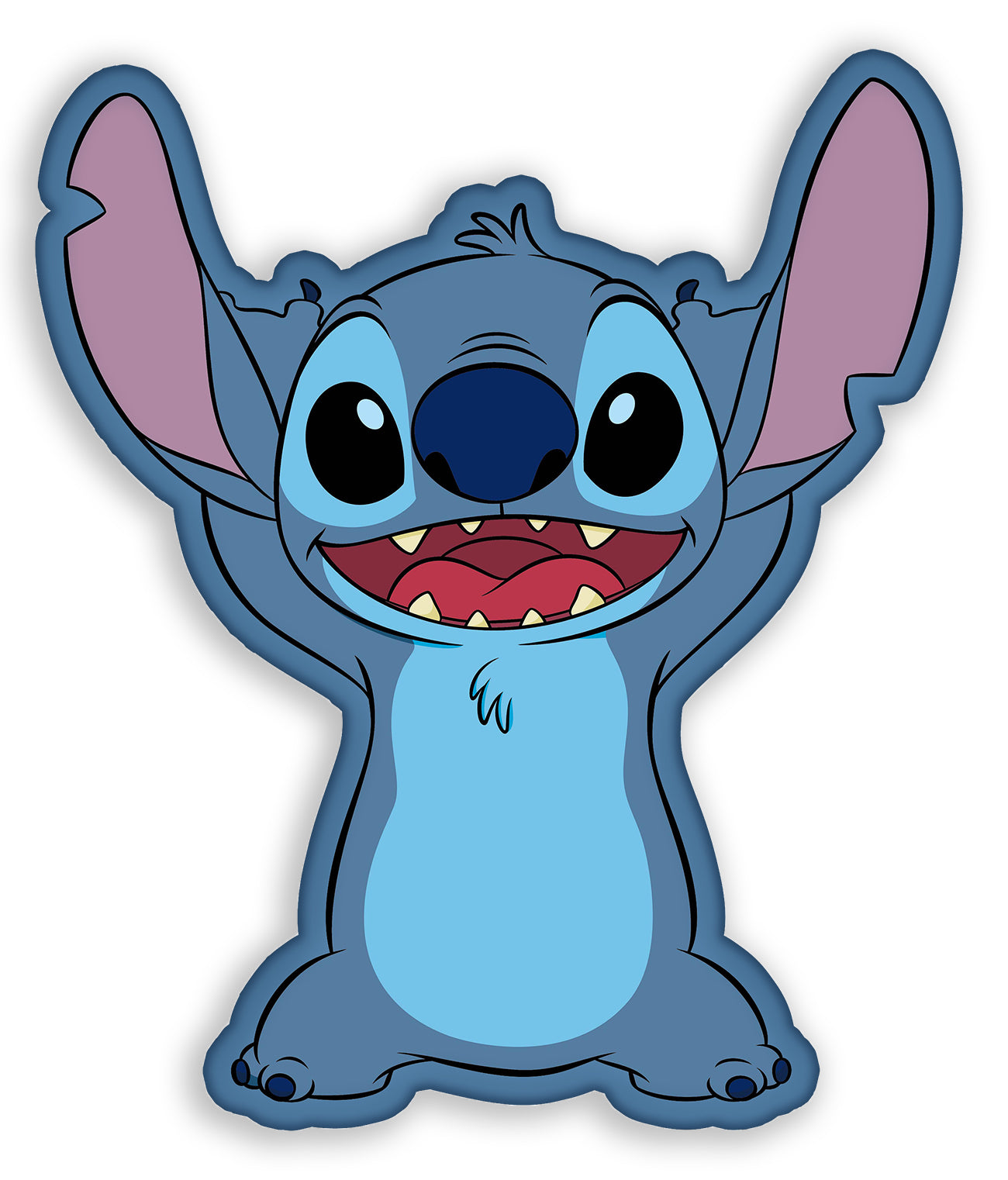 Lilo & Stitch Kissen – Stitch Blau Dekokissen in 3D-Optik für Sofa & Bett