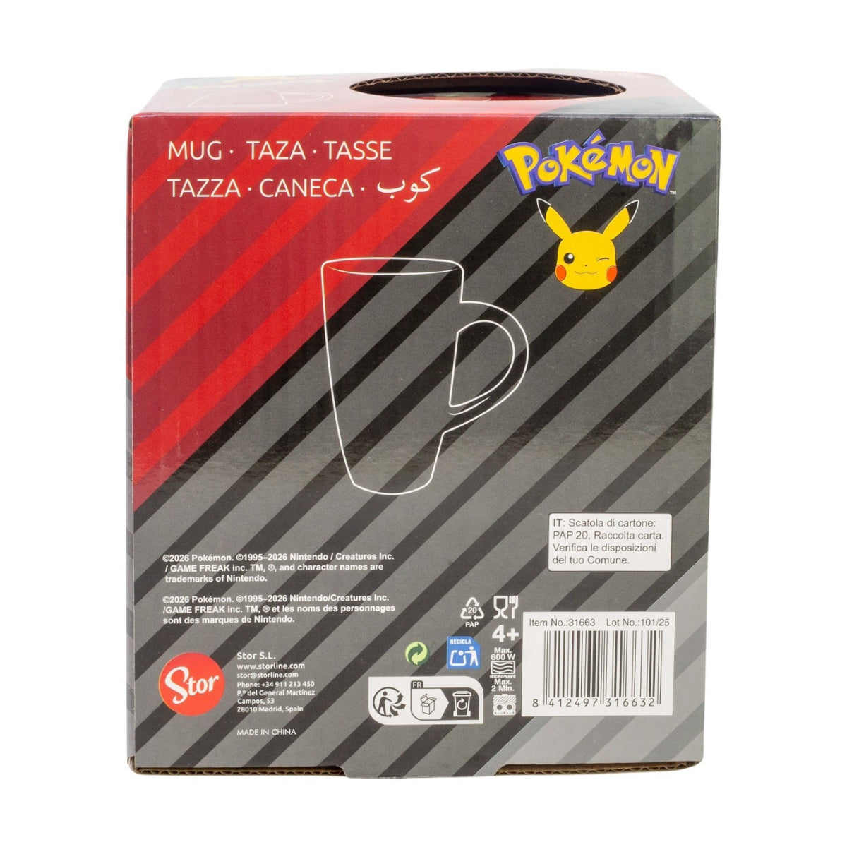 Pokemon Keramiktasse 695 ml Elite Mug Geschenkbox Anime