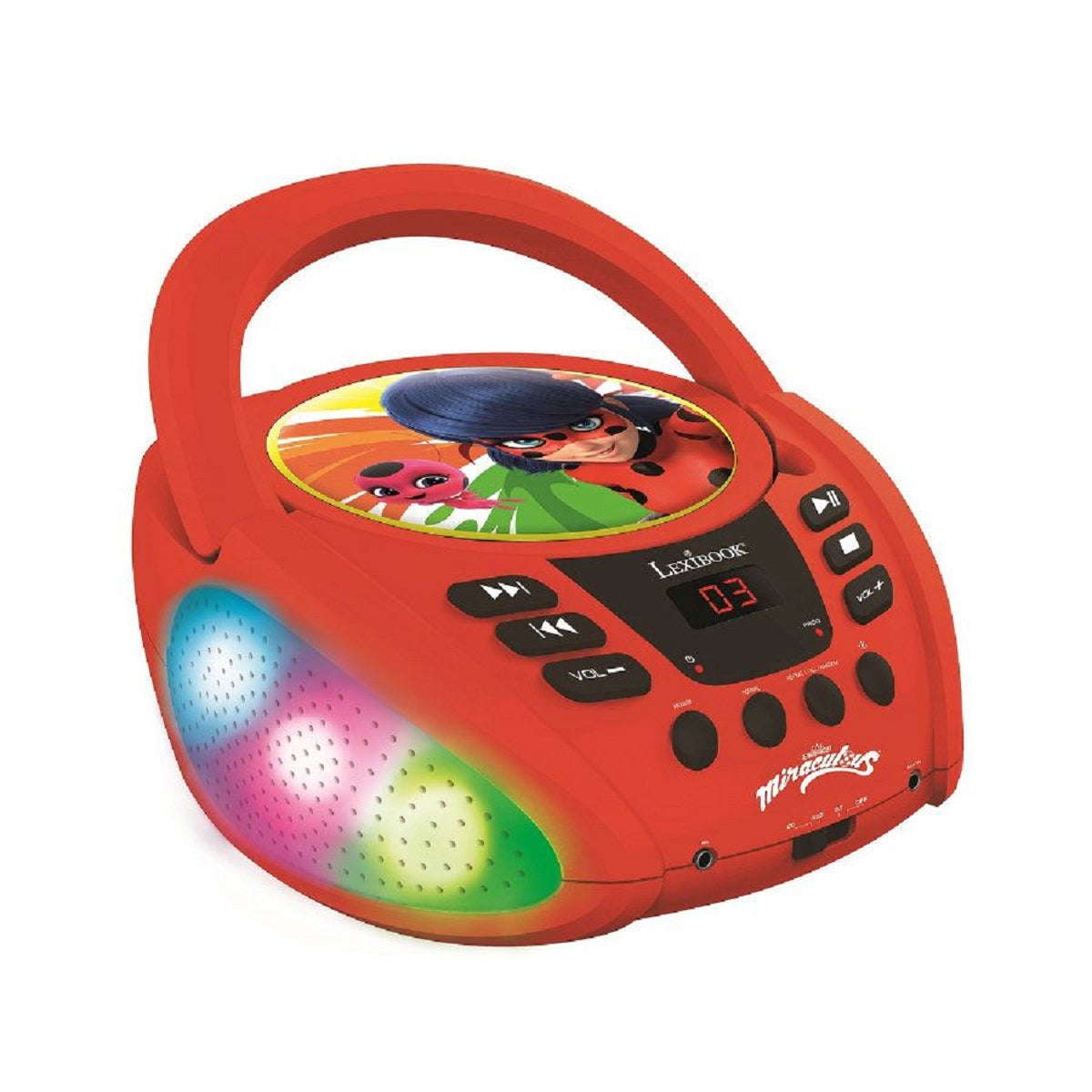 Miraculous Ladybug CD Player mit Bluetooth für Kinder mit Mikrofonen