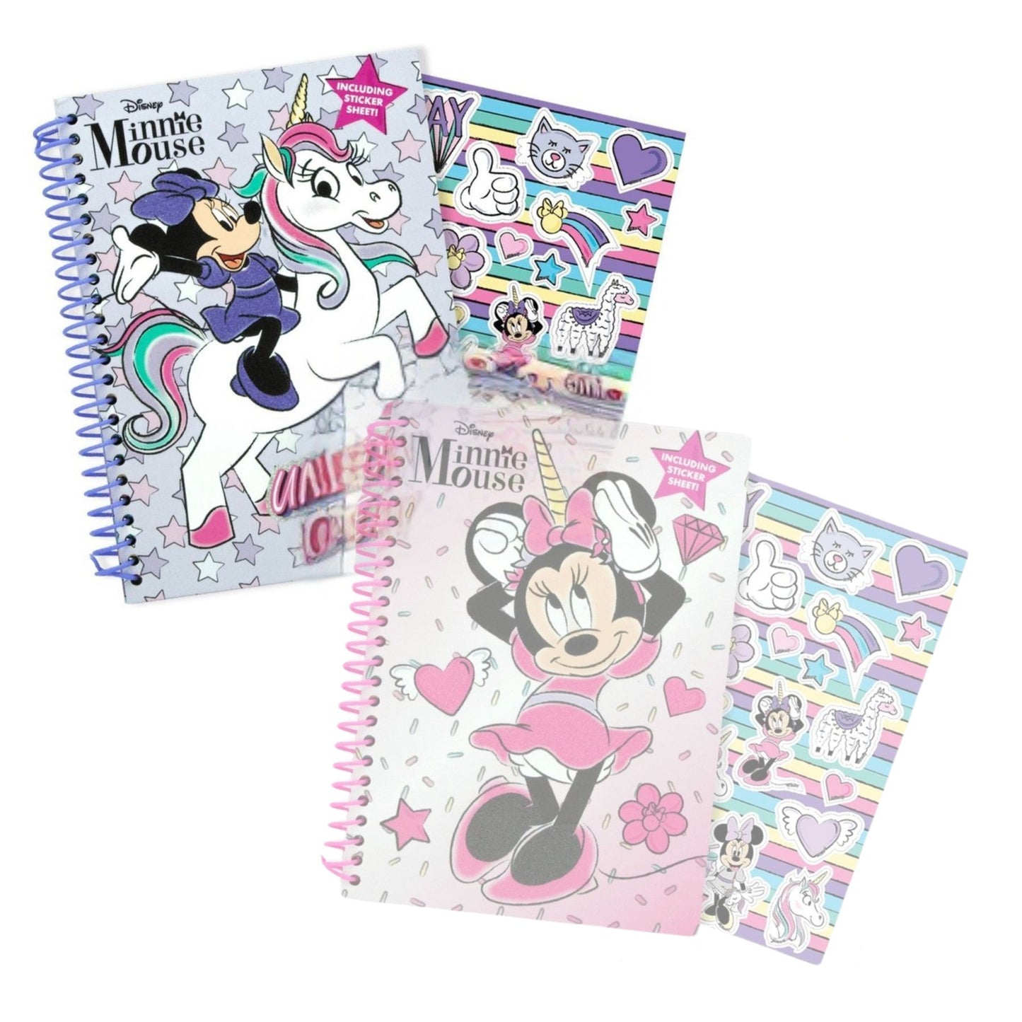 Disney Minnie Mouse Notizbuch mit Aufkleberbogen für Kinder