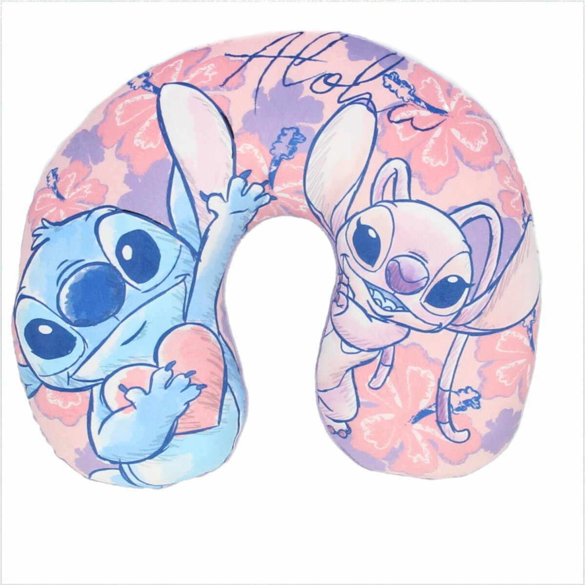 Lilo & Stitch Reisekopfkissen Nackenkissen für unterwegs kleines Kopfkissen