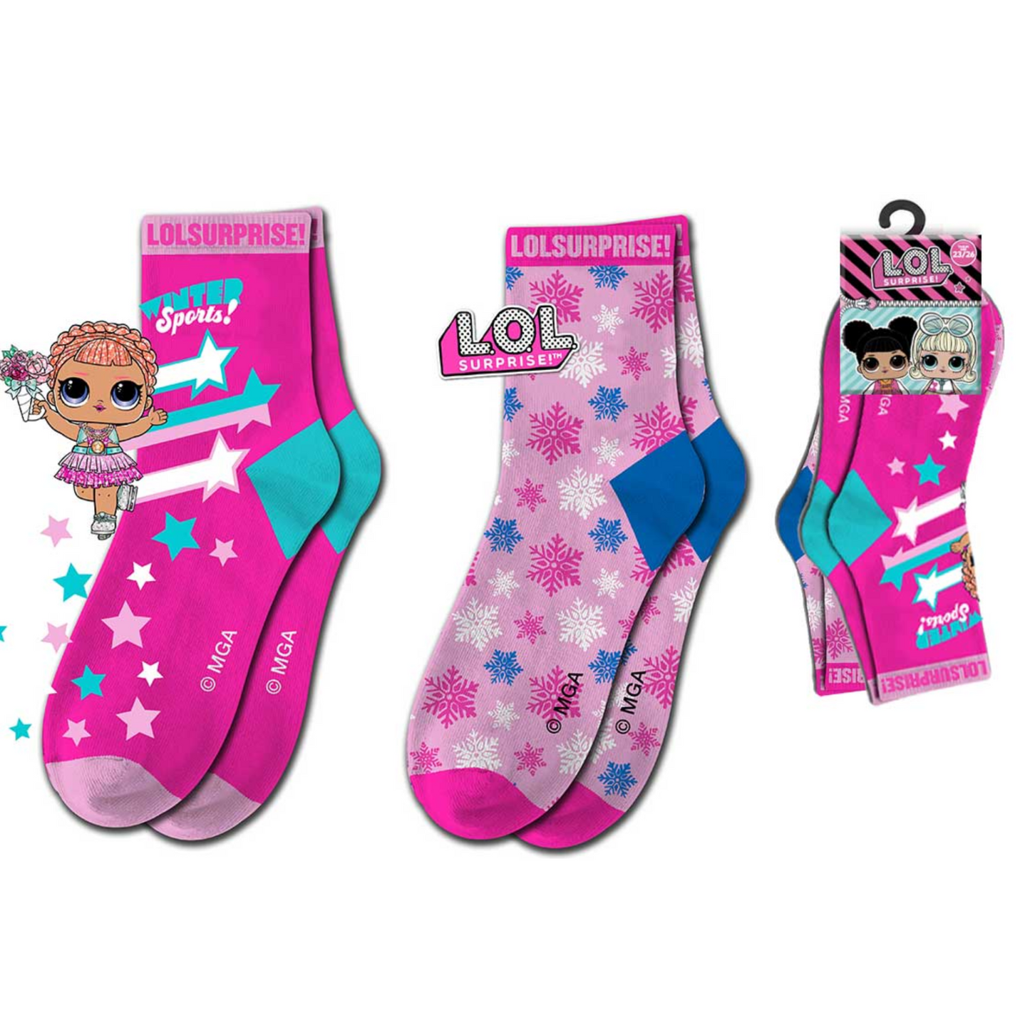 LOL Surprise Socken 2er-Pack für Kinder – Bequeme Alltagsbegleiter