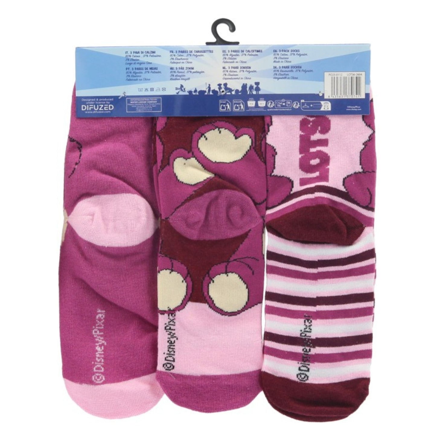 Toy Story Lotso Kinder Socken 3er-Pack weich & bunt