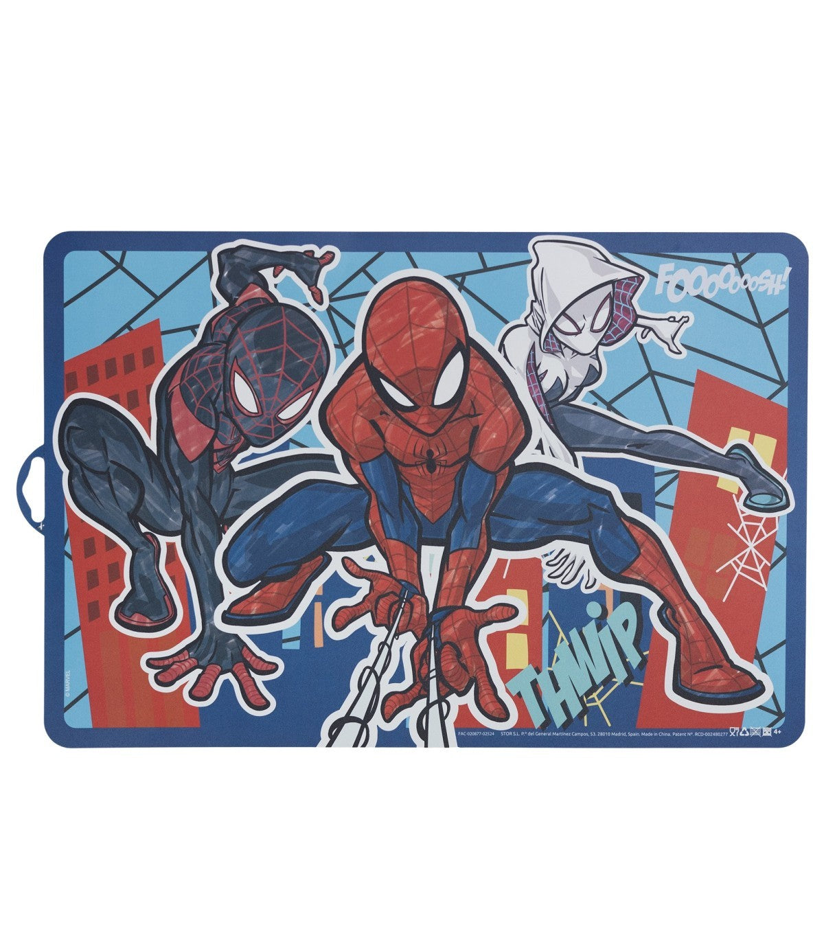Spiderman Platzdeckchen Kinder Tischunterlage 43 x 28,1 cm zum Schutz der Tischfläche