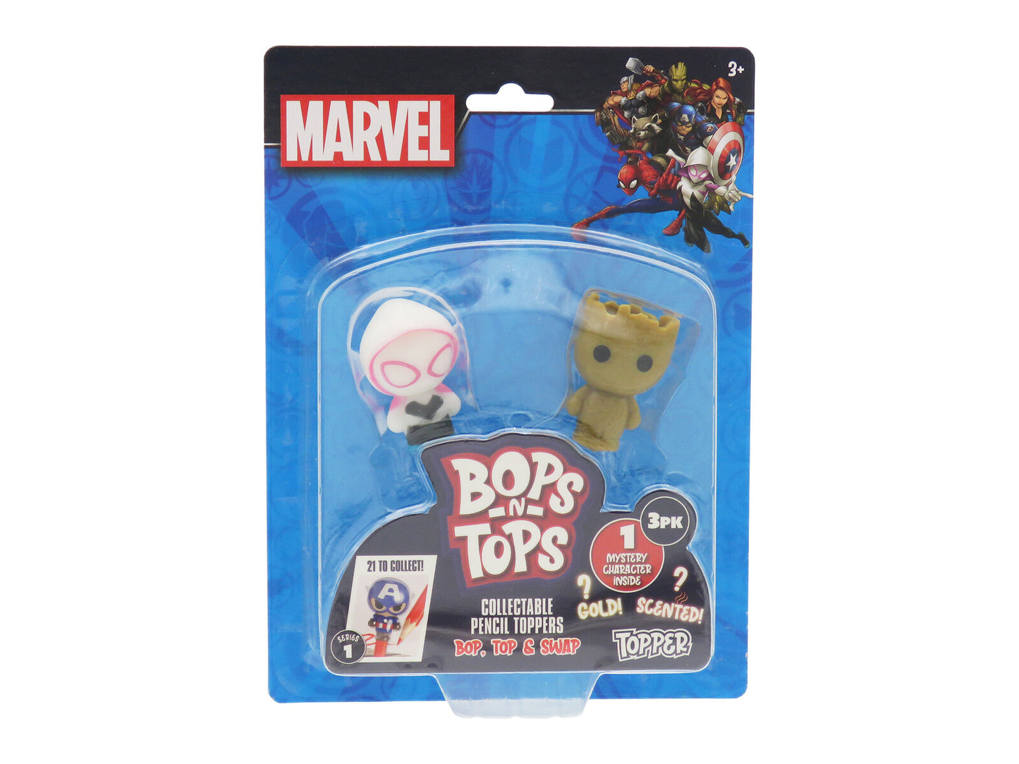 Marvel Stiftaufsatz Überraschungsset 3 Figuren Sammelfiguren