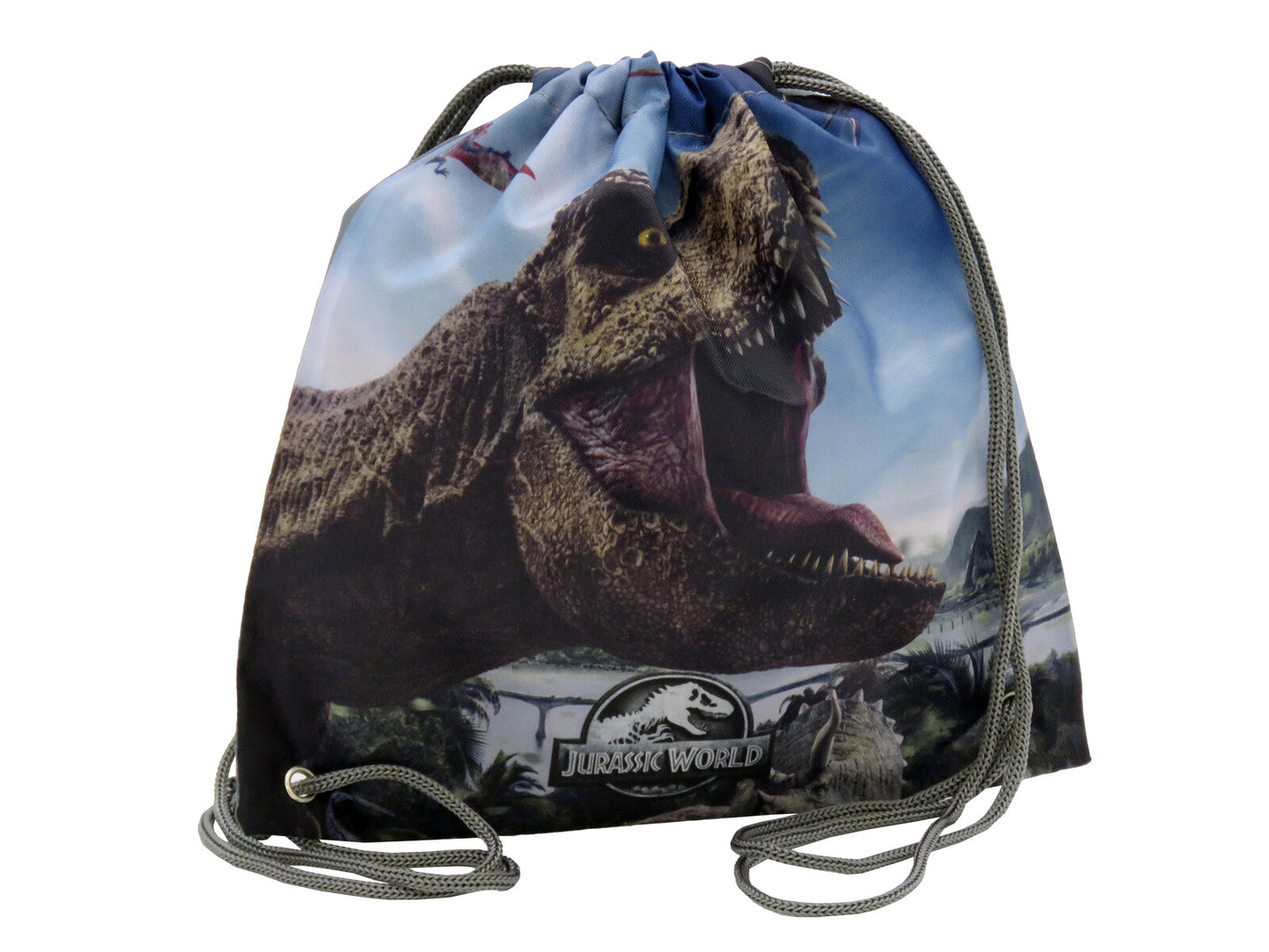 Jurassic World Snackbeutel 22 × 23 × 1 cm Brottasche mit Kordelzug für Schule Kindergarten und unterwegs