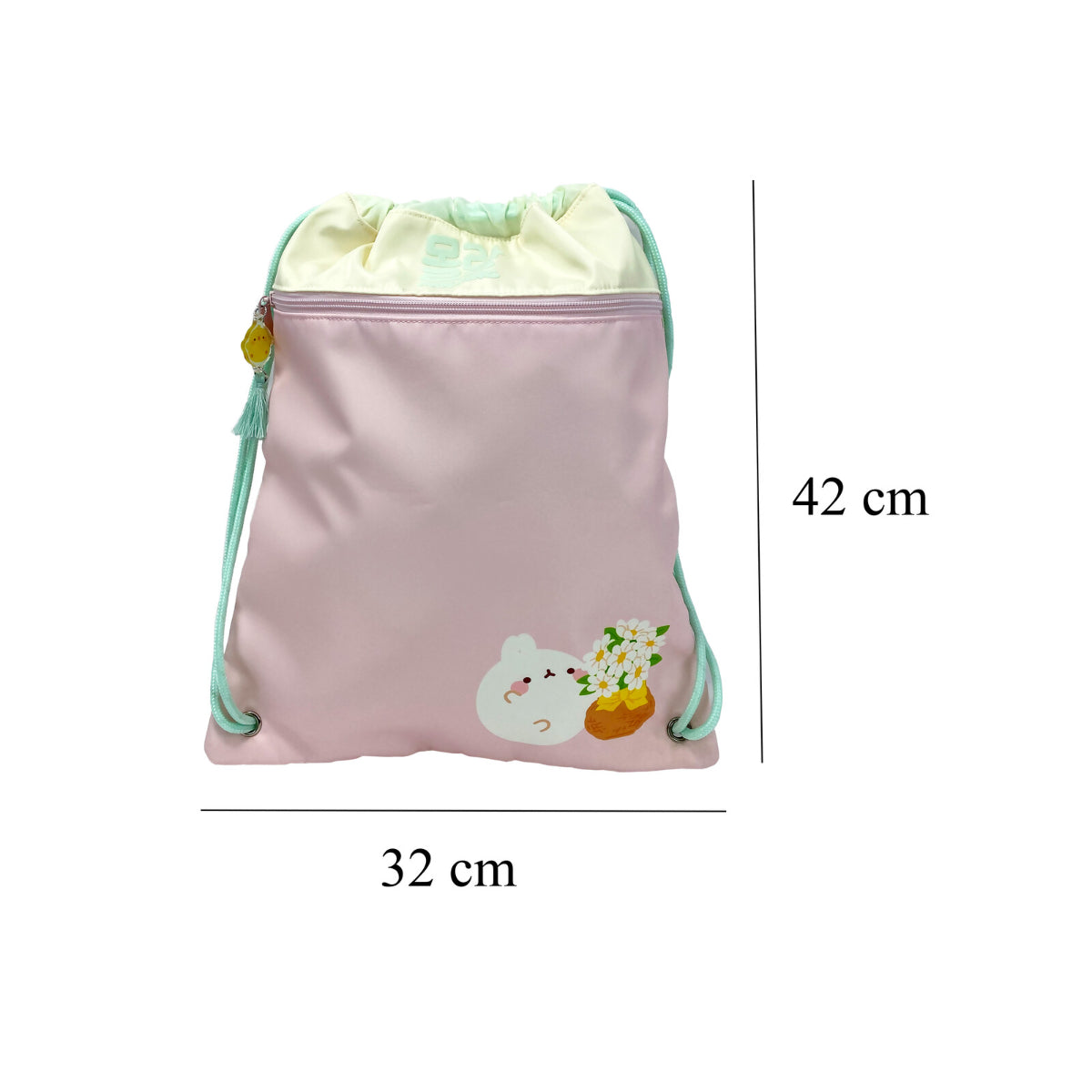 Molang Saco Blüte Turnbeutel Sportbeutel Kinder Freizeit Schule 42 cm