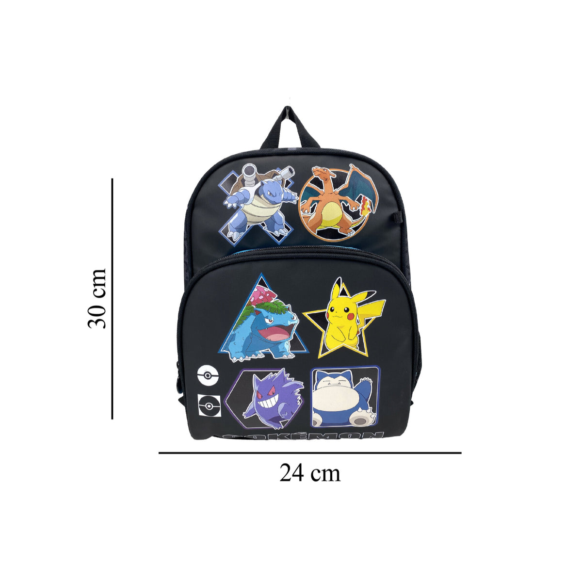Pokémon Geo Kinder Rucksack 30 cm Kindergartenrucksack mit 2 Fächern Flaschenfach