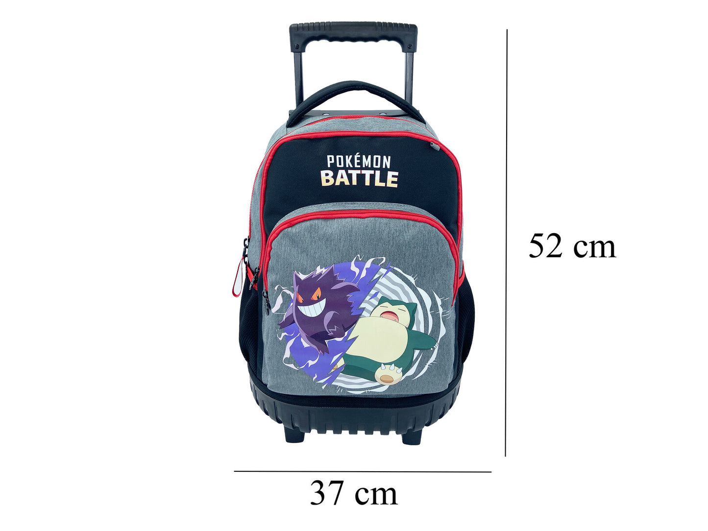 Pokémon Battle Schulrucksack Rucksack mit 3 Fächern Flaschenfach und Trolley Eignung