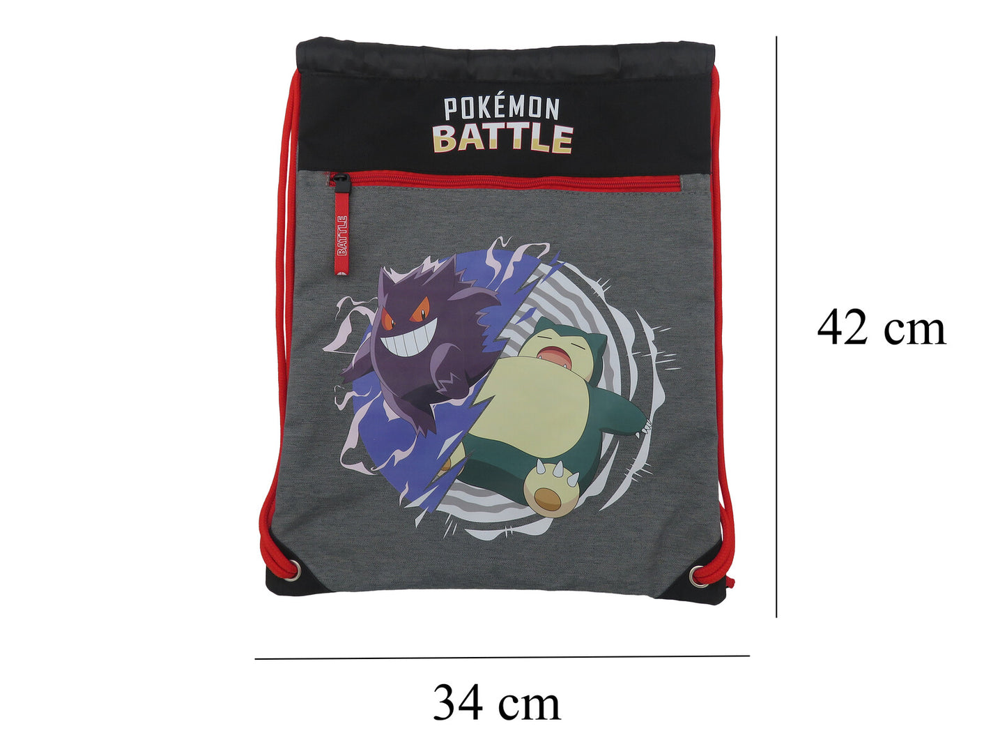Pokémon Turnbeutel 42 × 34 × 1 cm Sportbeutel Kinder mit Kordelzug für Schule