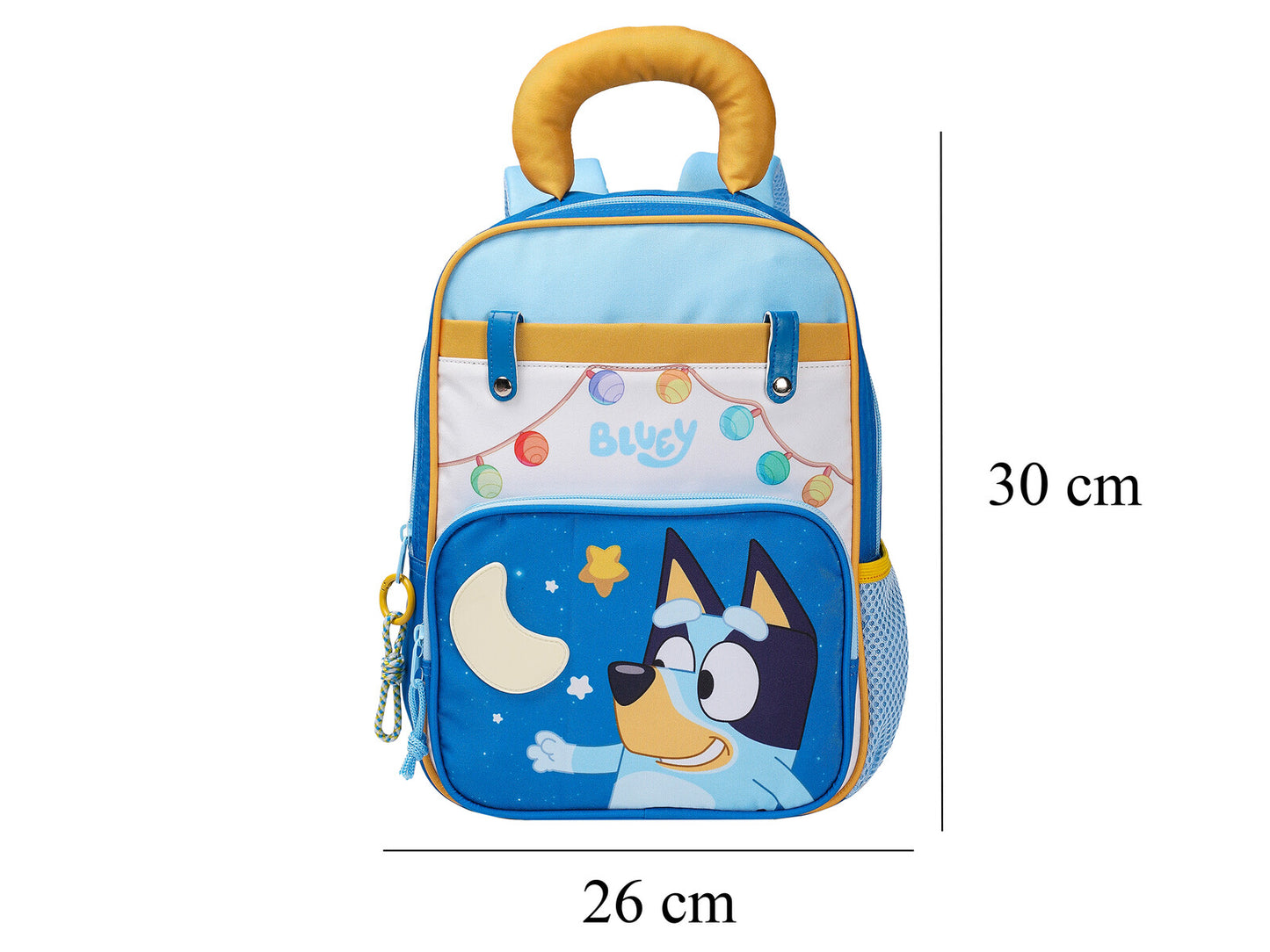 Bluey Kinder Rucksack Kindergarten blau mit Fronttasche und gepolsterten Trägern