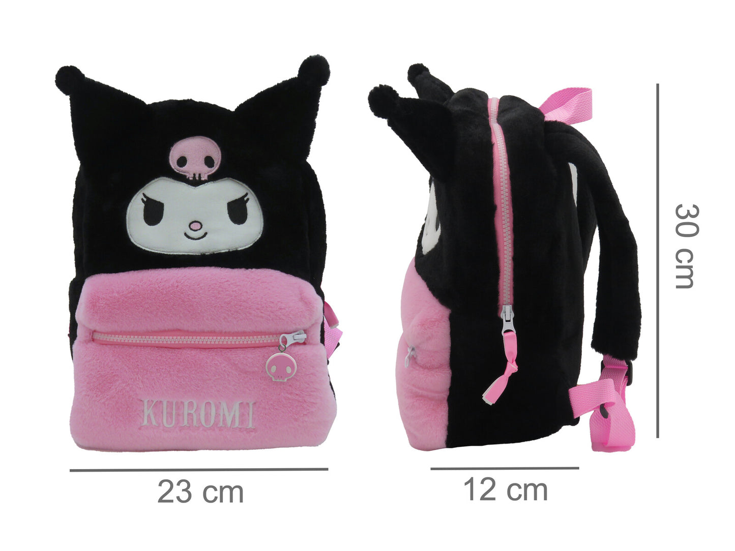 Hello Kitty Plüschrucksack Kinder Rucksack kuschelig mit Reißverschluss
