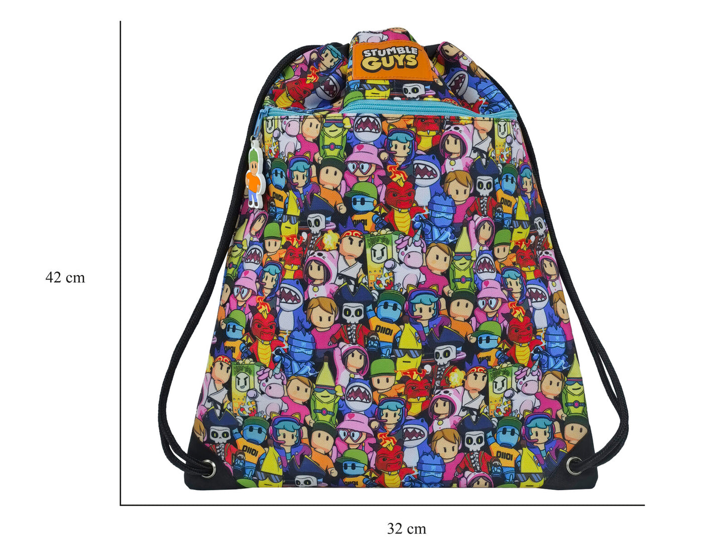 Stumble Guys Turnbeutel 42 × 32 cm Sportbeutel Kinder mit Kordelzug