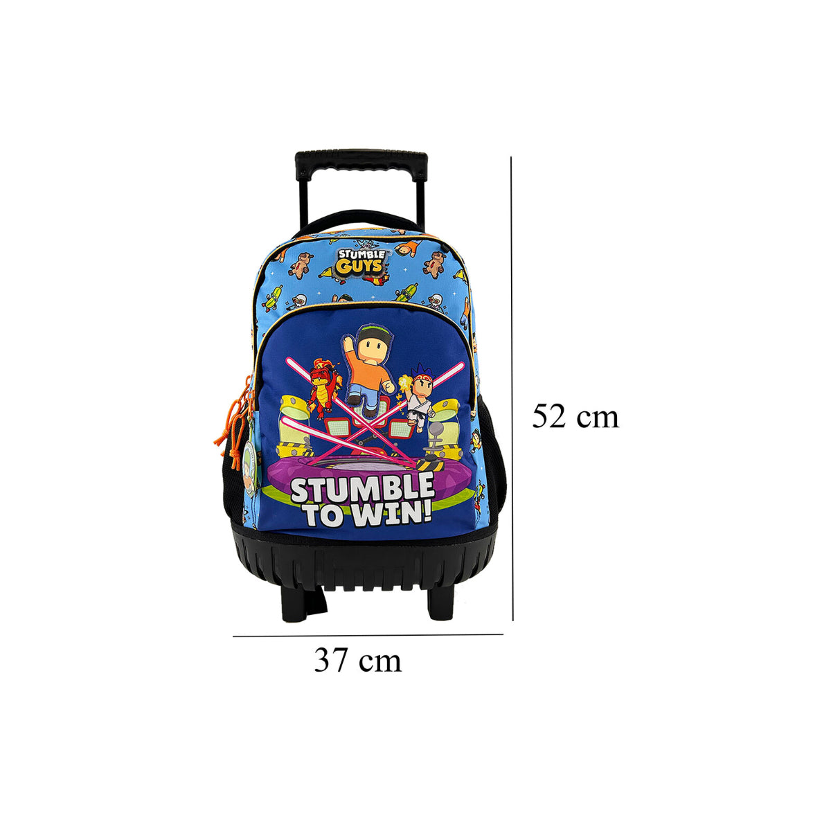 Stumble Guys Mochila Trolley Rucksack mit Rollen Schule Ausflug Reise