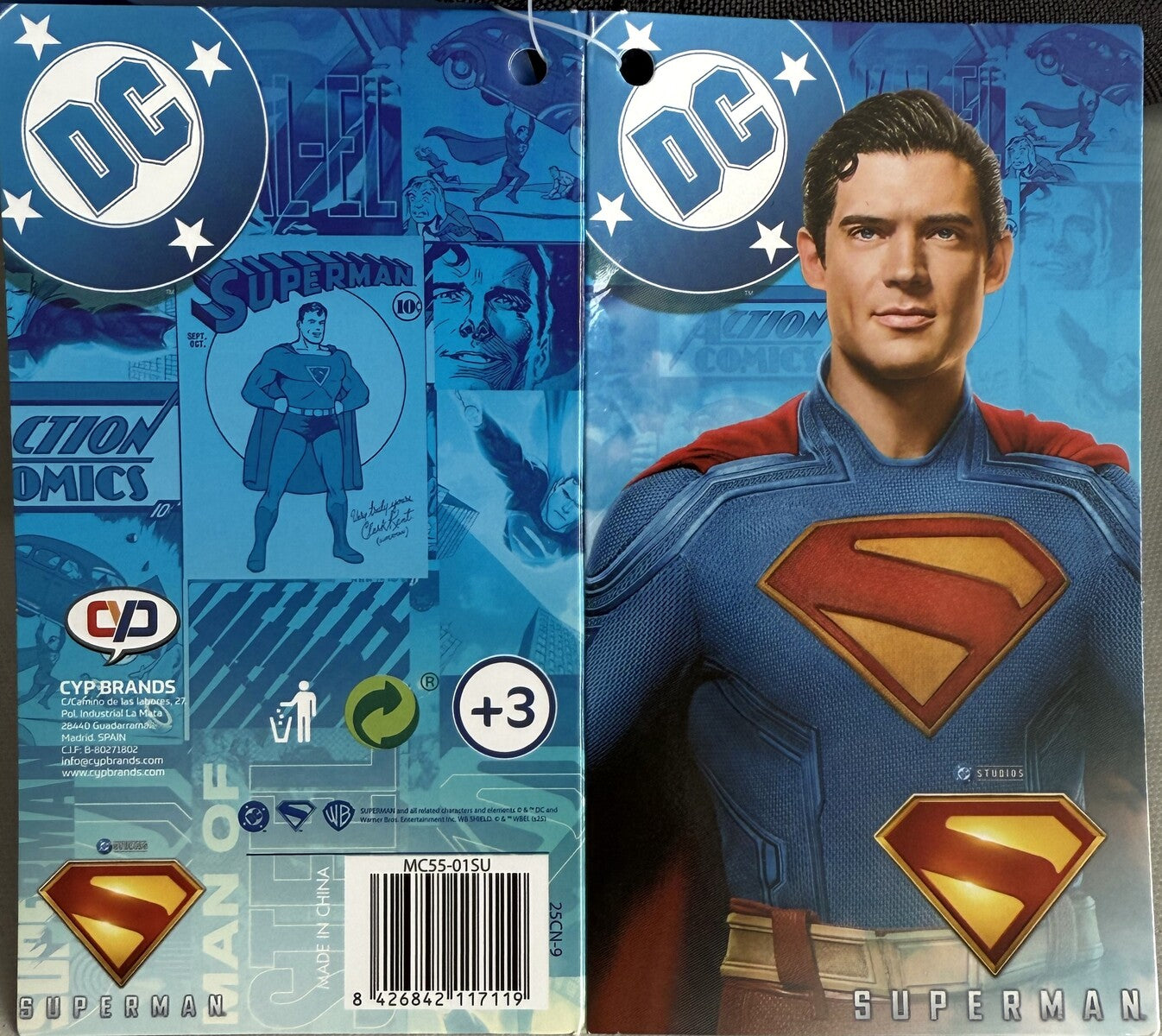 Superman Schulrucksack Trolley Kinder Rucksack mit 3 Fächern gepolstert Schwarz