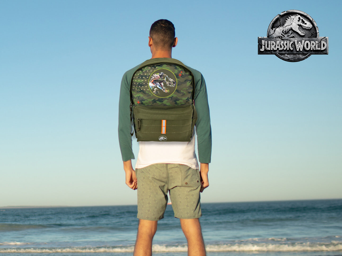 Jurassic World Jugend Rucksack Schulrucksack mit Flaschenfach