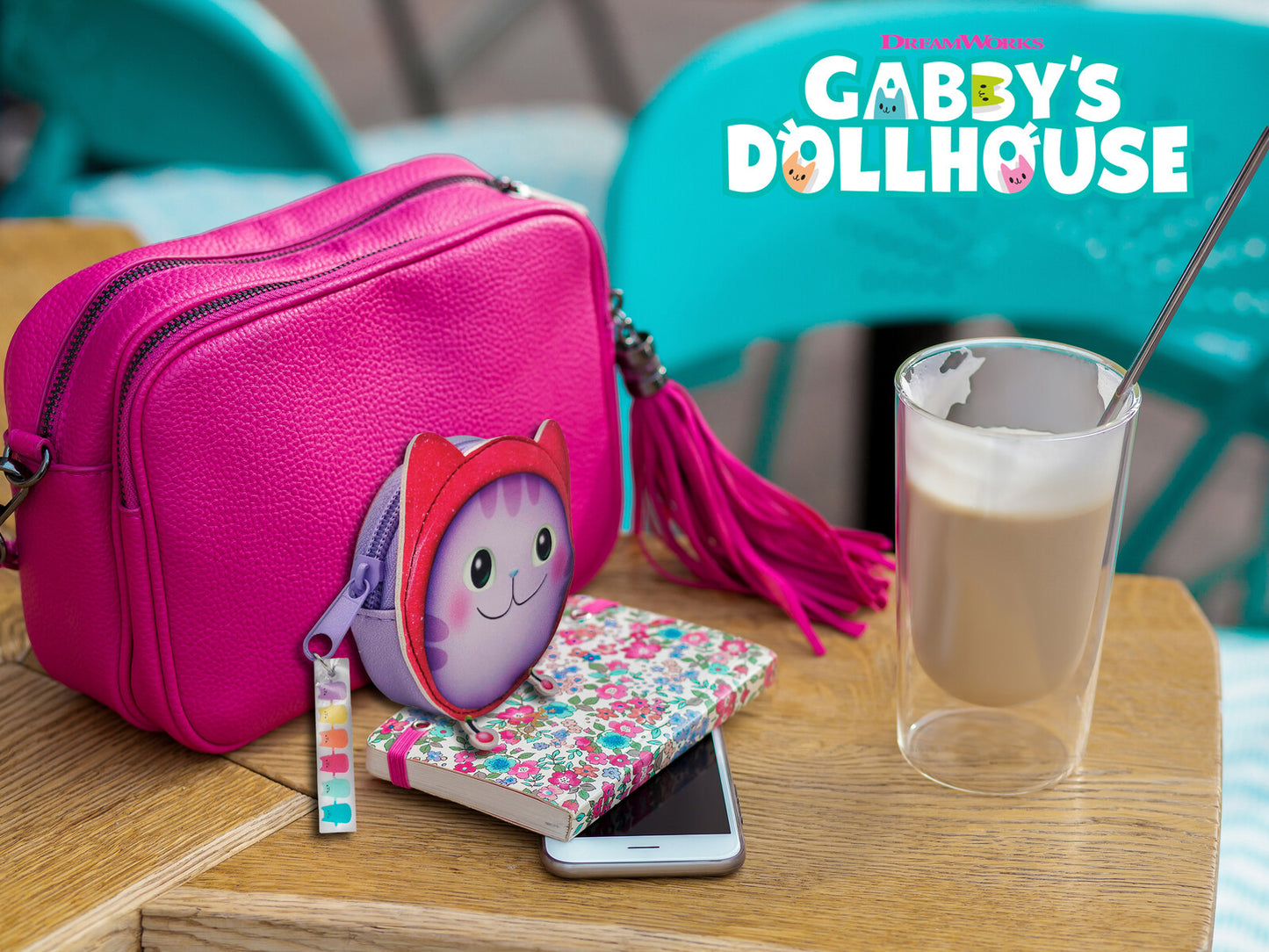 Gabby’s Dollhouse Kinder Geldbörse rund 10 × 9 cm Münzbeutel mit Reißverschluss