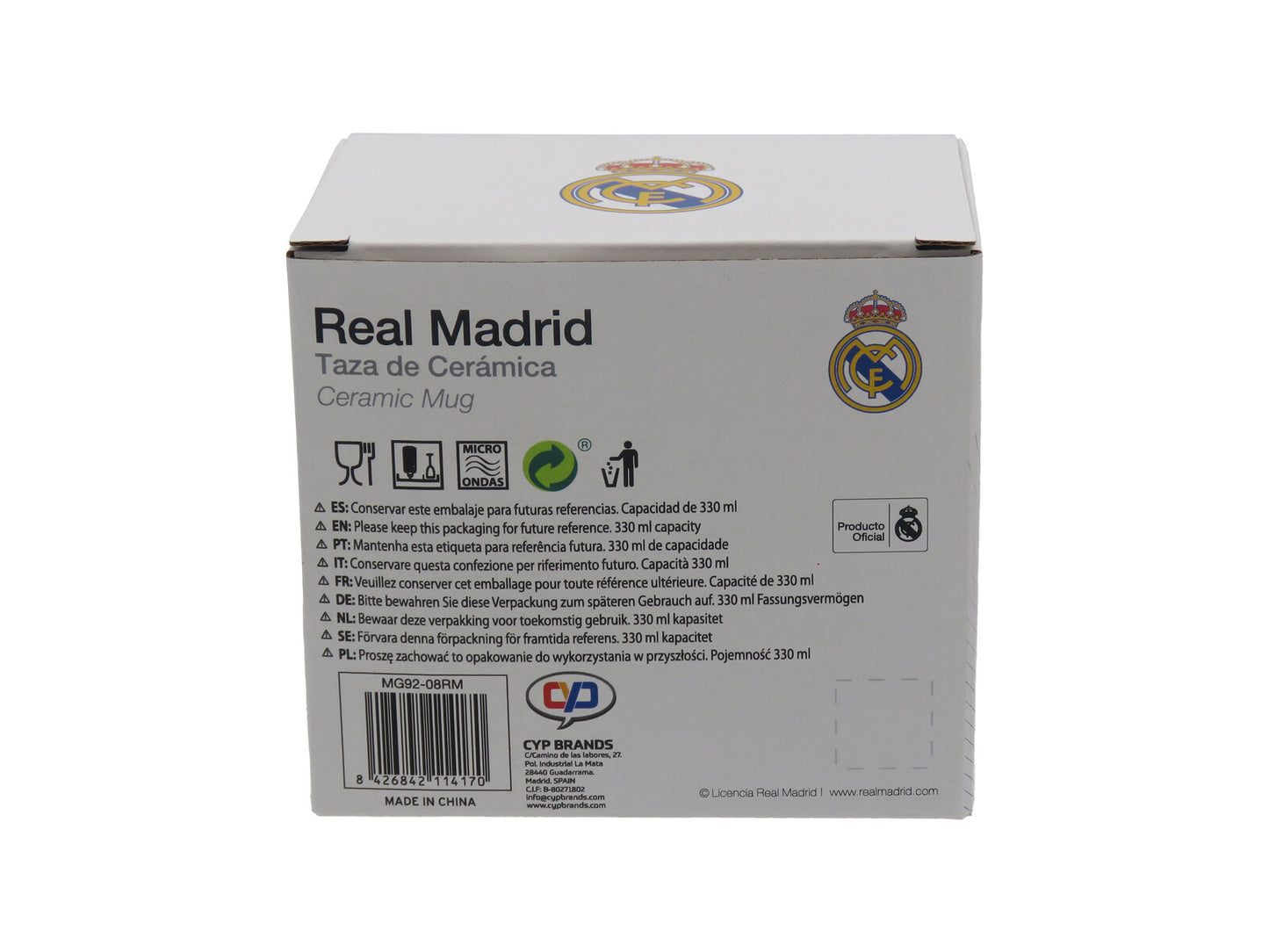 Real Madrid Keramiktasse 330 ml Kaffeetasse Becher Geschenkbox