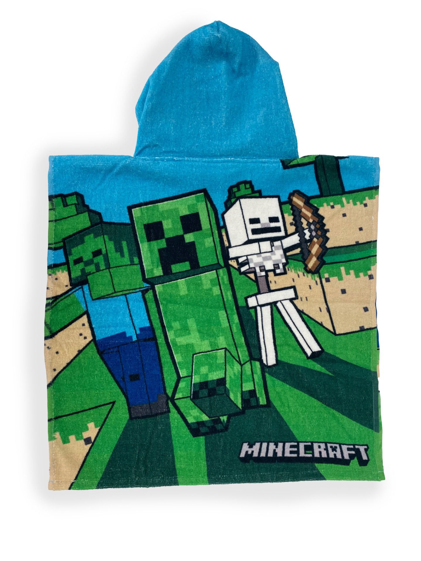 Minecraft Badeponcho – Weicher und saugfähiger Hoodie 100% Baumwolle