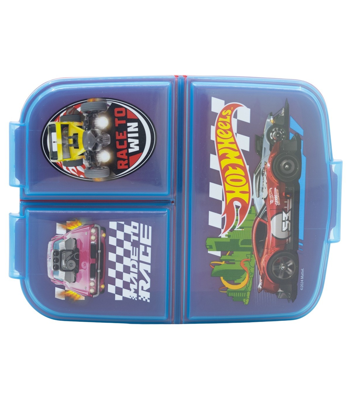 Hot Wheels Lunchbox Kinder Brotdose mit 3 Fächern Pausenbox