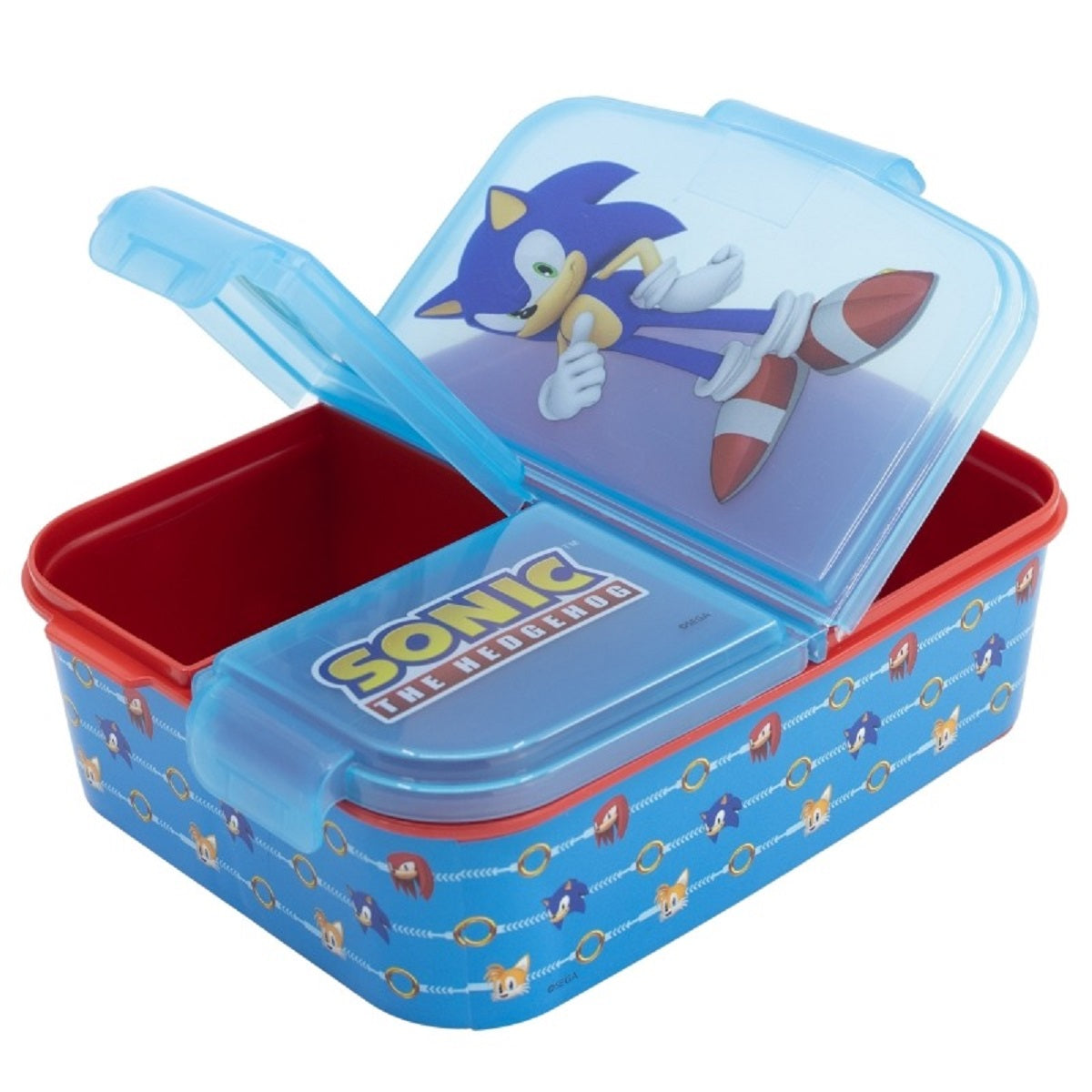 Sonic the Hedgehog Kinder Brotdose – Lunchbox mit 3 Fächern & tollem Design