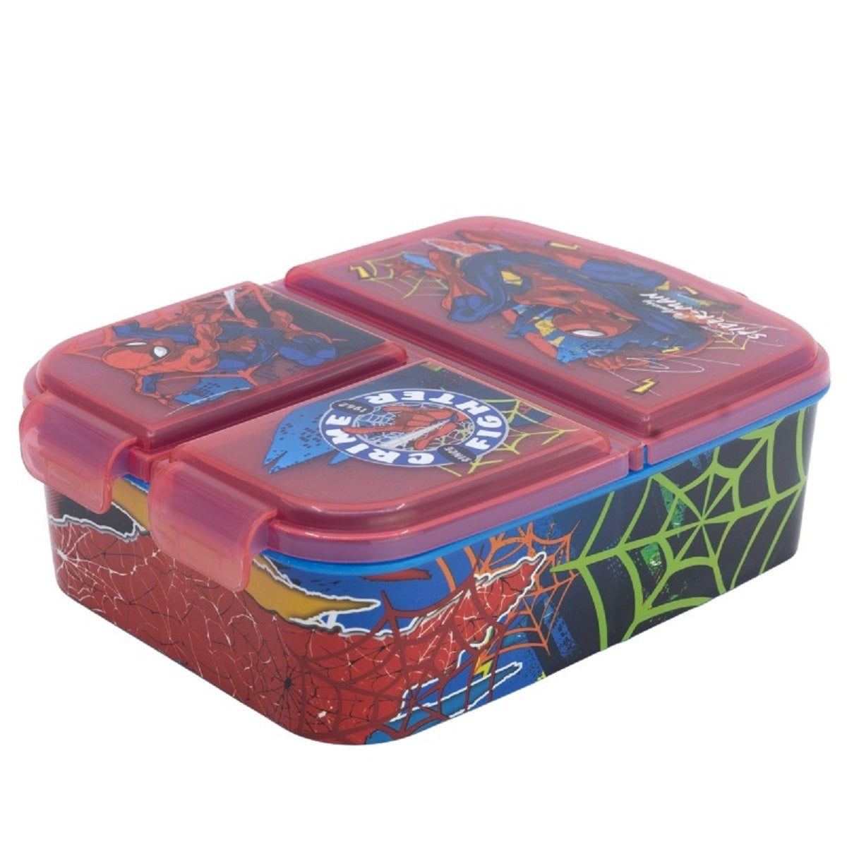 Spiderman Kinder Brotdose – Lunchbox mit 3 Fächern & tollem Design