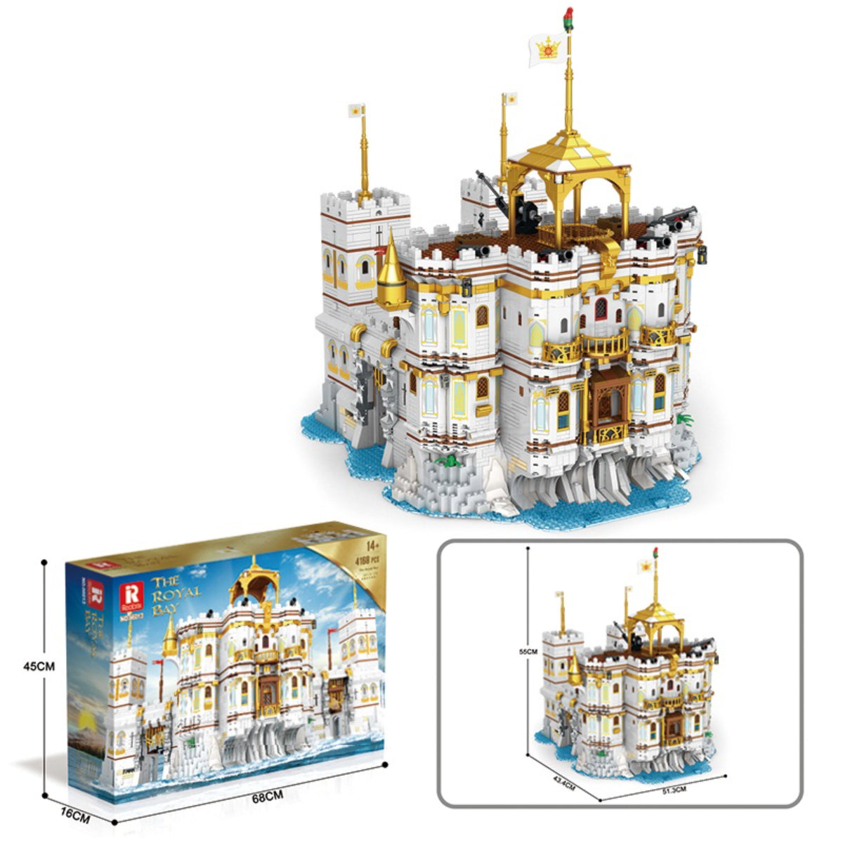 Reobrix 66013 Royal Bay Klemmbaustein Festung Burg 4168 Teile ab 14
