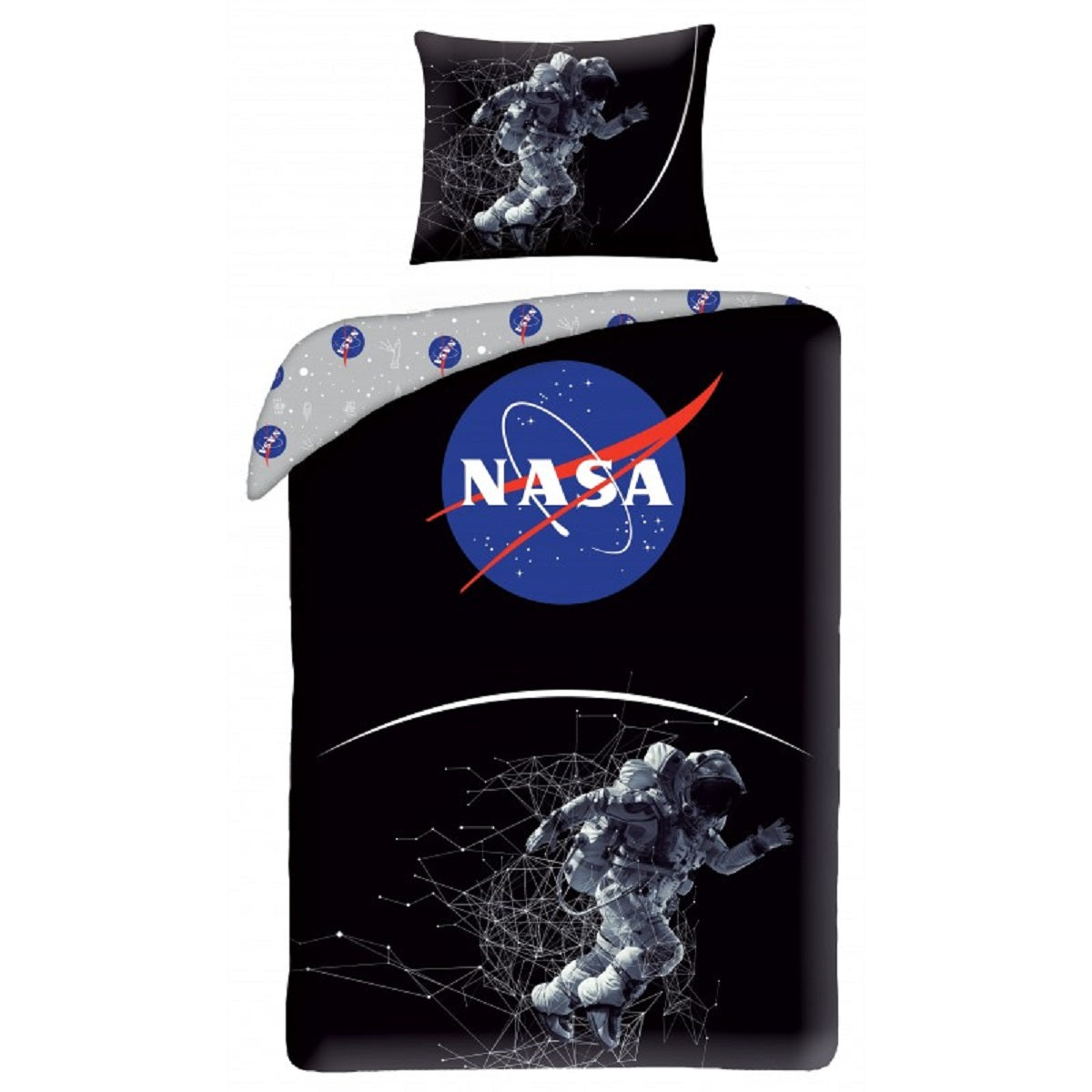 NASA Bettwäsche Set aus Baumwolle Bettdeckenbezug 140 × 200 cm mit 70 × 90 cm Kissenbezug