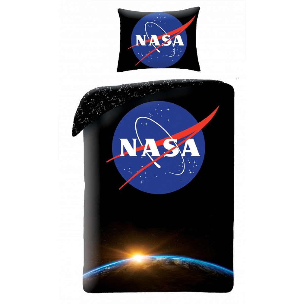 NASA Bettwäsche Set aus Baumwolle Bettdeckenbezug 140 × 200 cm mit 70 × 90 cm Kissenbezug