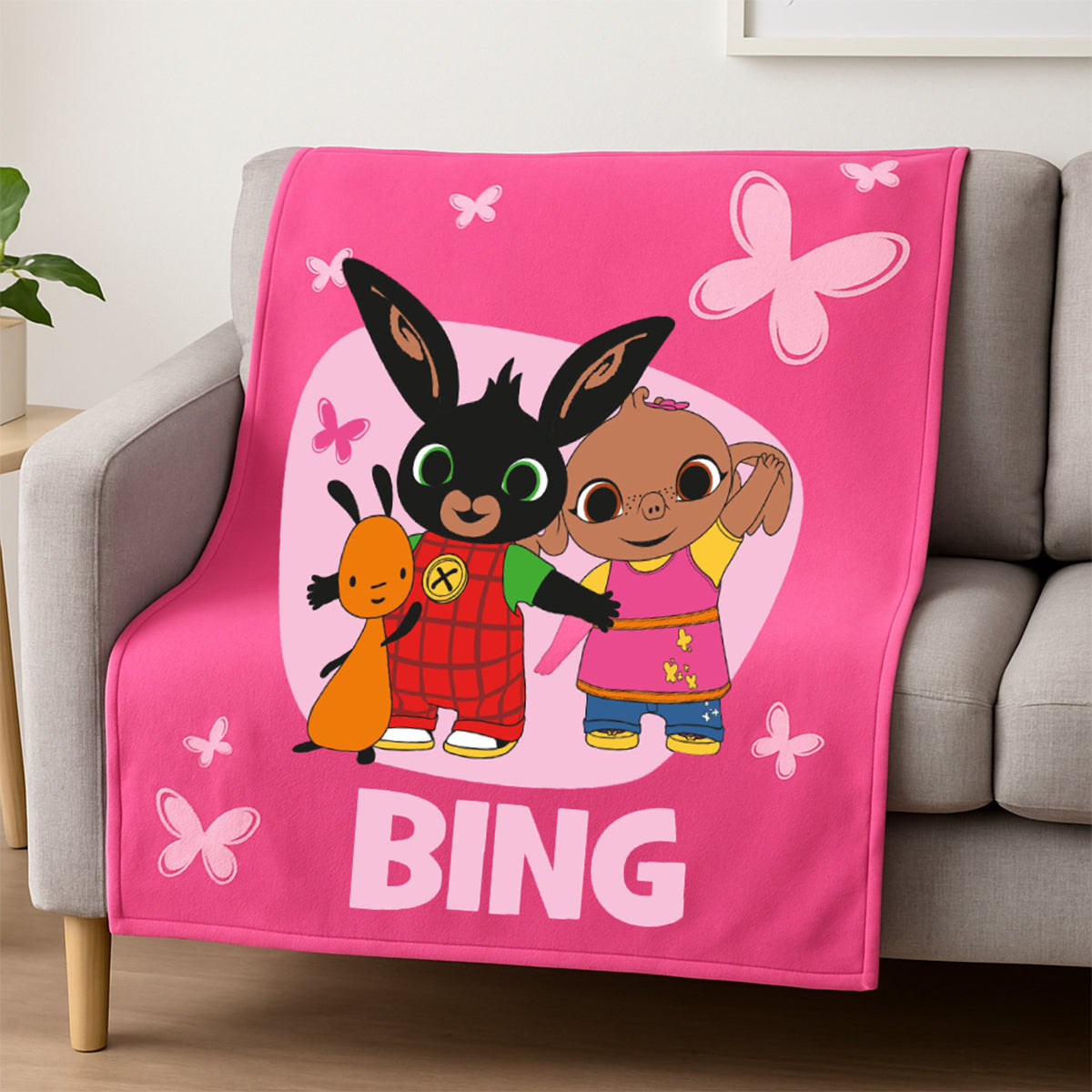 Bing Decke Weiche Fleecedecke 100x150 cm für Kinder & Erwachsene
