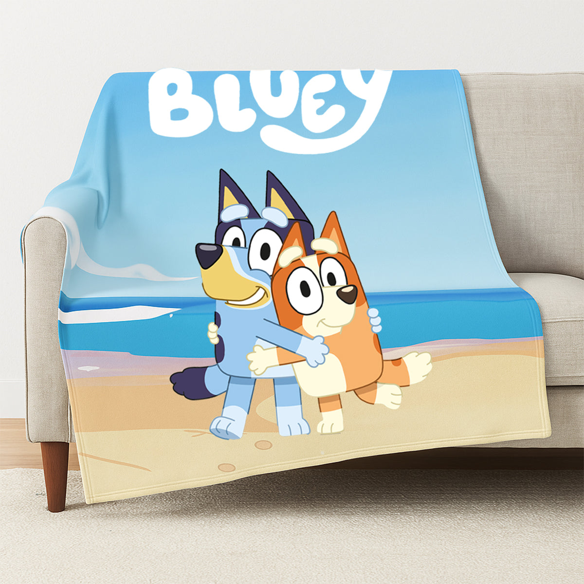 Bluey Decke Weiche Fleecedecke 100x150 cm für Kinder & Erwachsene