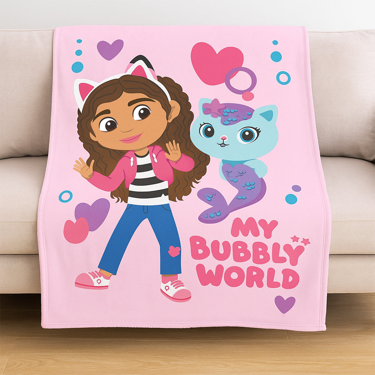 Gabby´s Dollhouse Decke Weiche Fleecedecke 100x150 cm für Kinder & Erwachsene
