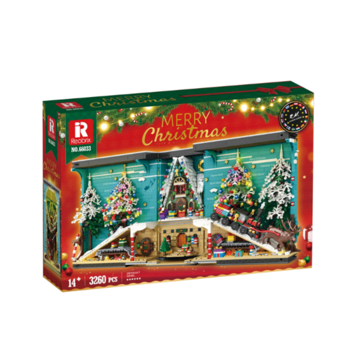Reobrix 66033 Weihnachtsbuch Klemmbaustein Displaymodell 3260 Teile ab 14