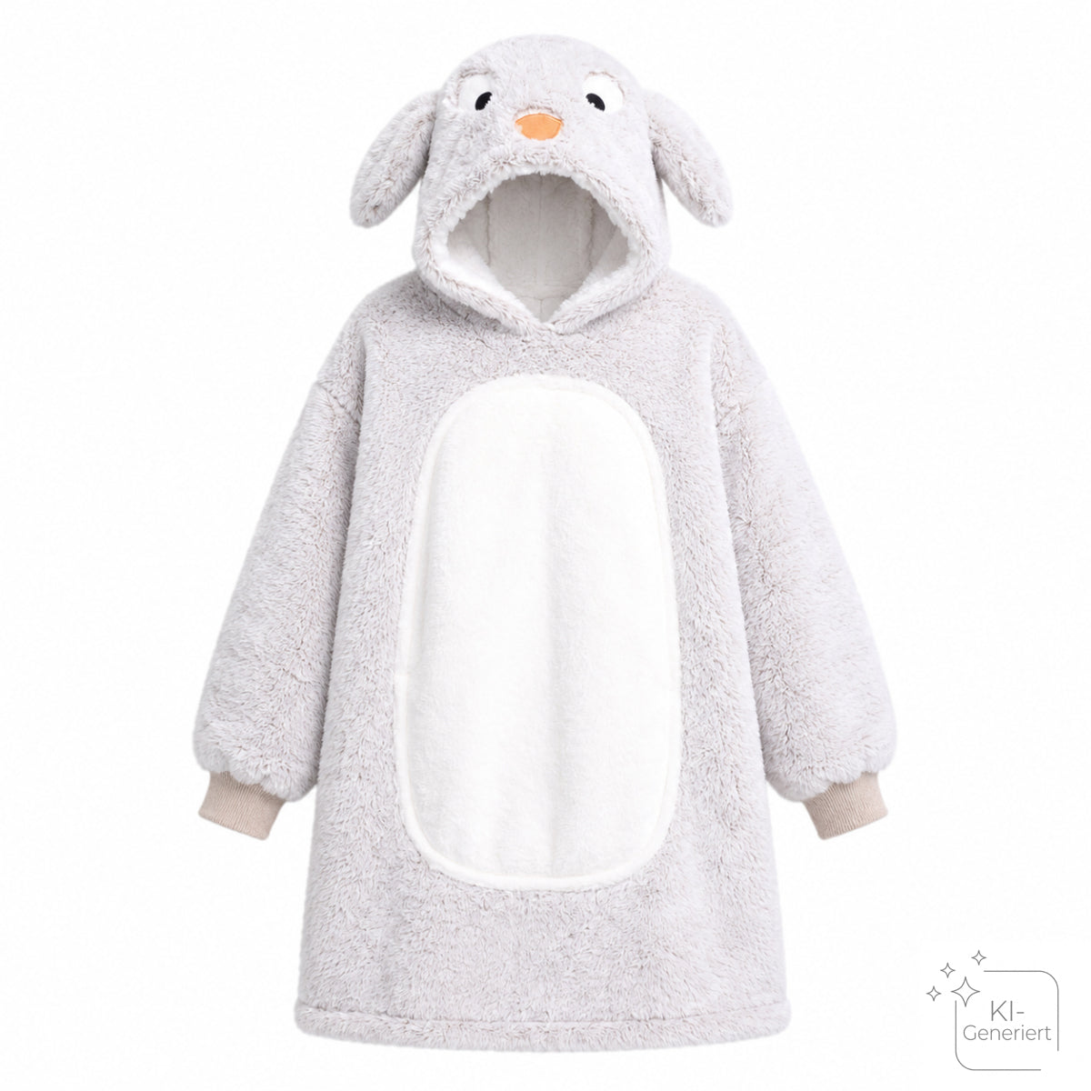 Noxxiez Kuscheldecke mit Kapuze Hase S für Kinder alter 3 bis 6 Jahre