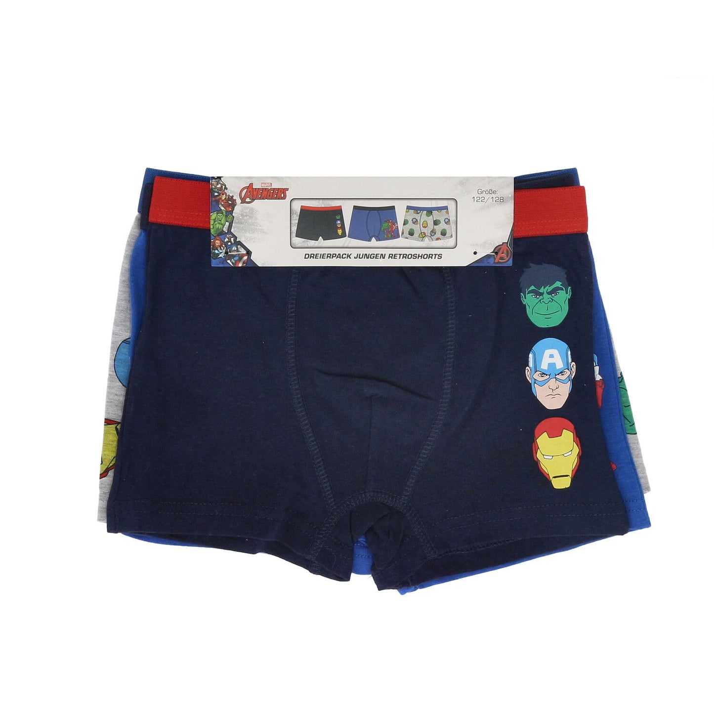 Avengers Boxershorts 3er Pack Bunt & bequem 100% Baumwolle Unterhosen