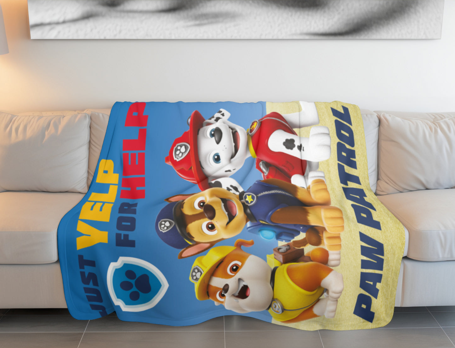 Paw Patrol Fleece-Decke 100x150 cm Kuscheldecke aus 100 % Polyester, Weich & Warm