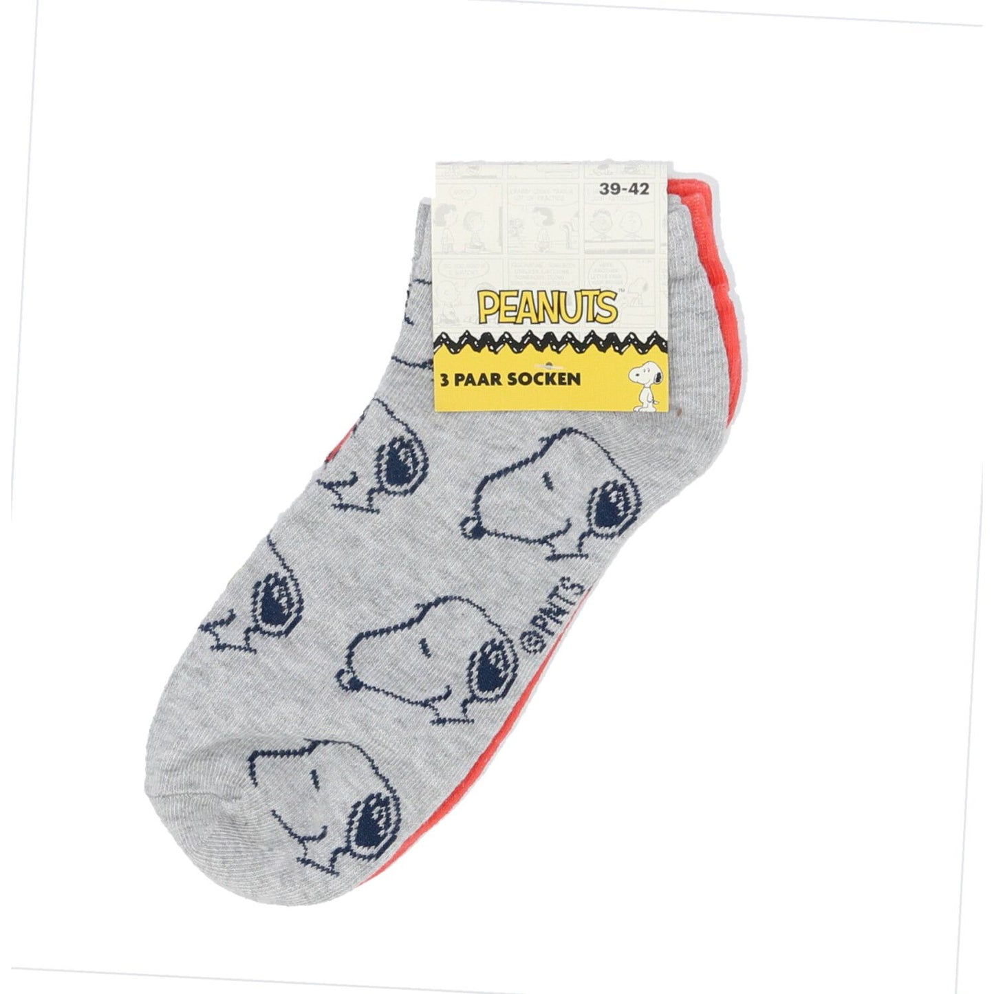 Snoopy Damen-Knöchelsocken – 3er-Pack mit niedlichem Design