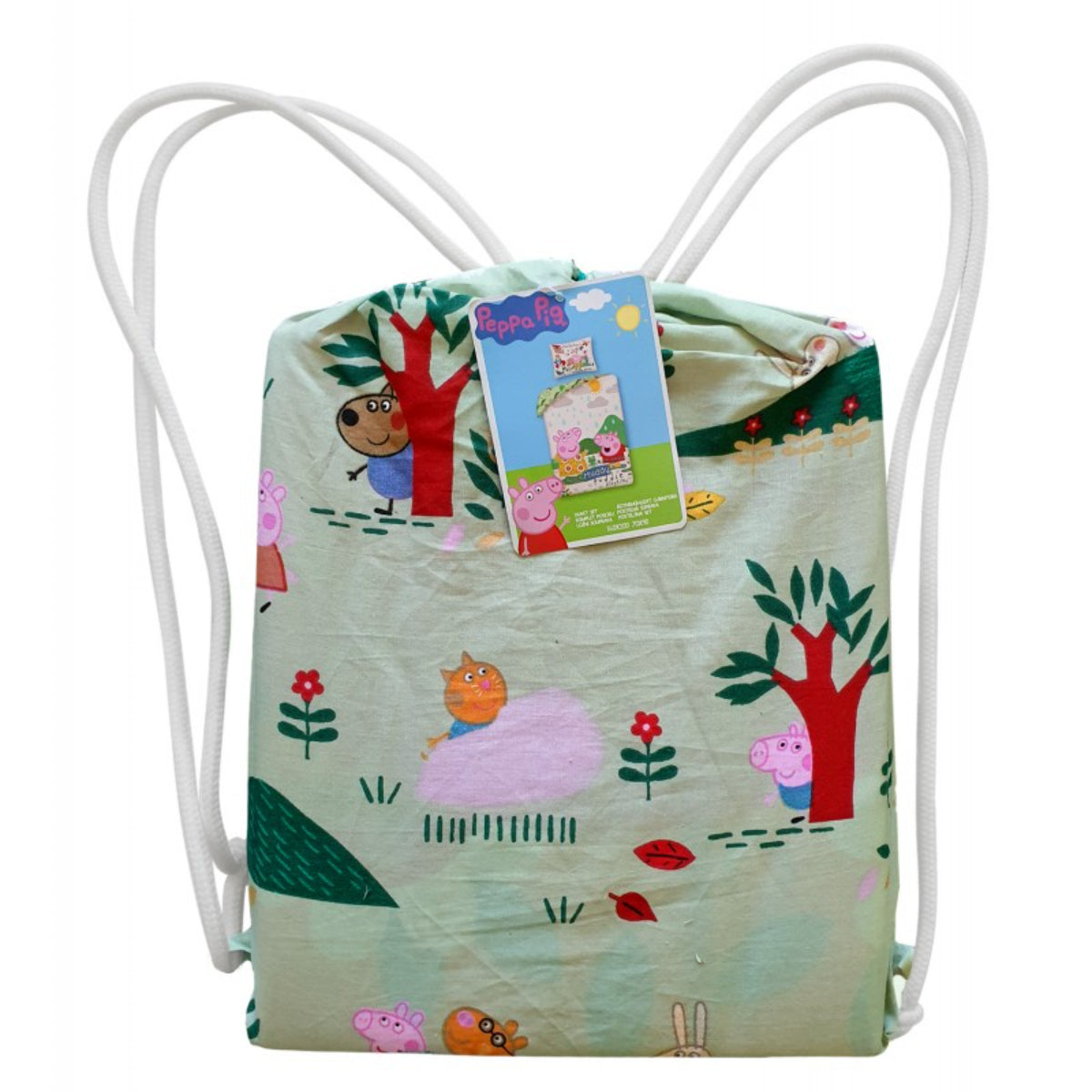 Peppa Pig Bettwäsche Set aus Baumwolle Bettdeckenbezug 140 × 200 cm mit 70 × 90 cm Kissenbezug