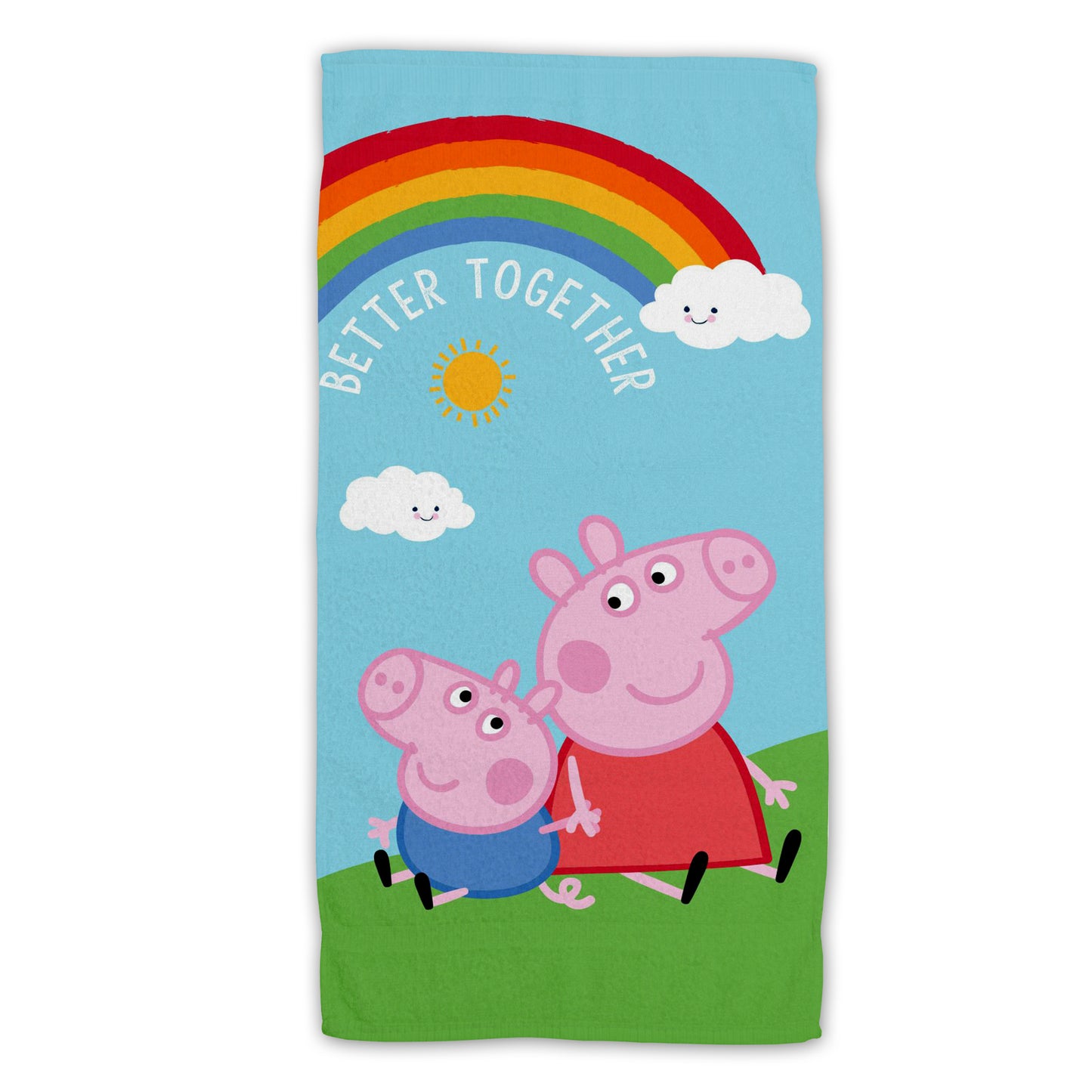 Peppa Pig Baumwolle Strandtuch Frottee Badetuch mit Premium Druck, 70x140 cm