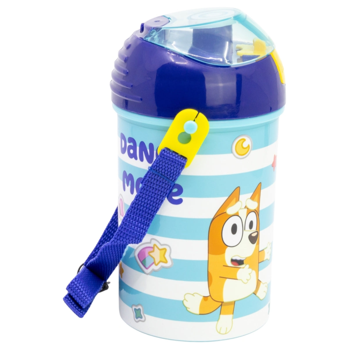 Bluey Wasserflasche 450 ml – Pop-Up Canteen mit Druckknopfverschluss