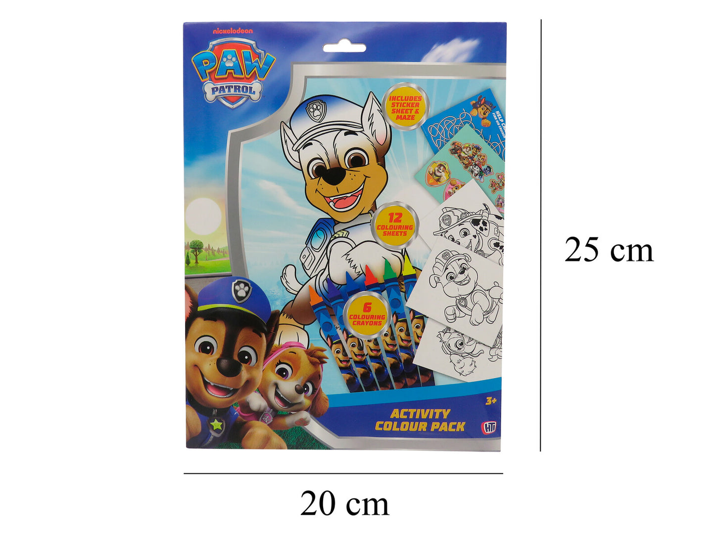 Paw Patrol Mal Aktivitätspaket Kinder mit 12 Malblättern 6 Buntstiften und Stickern