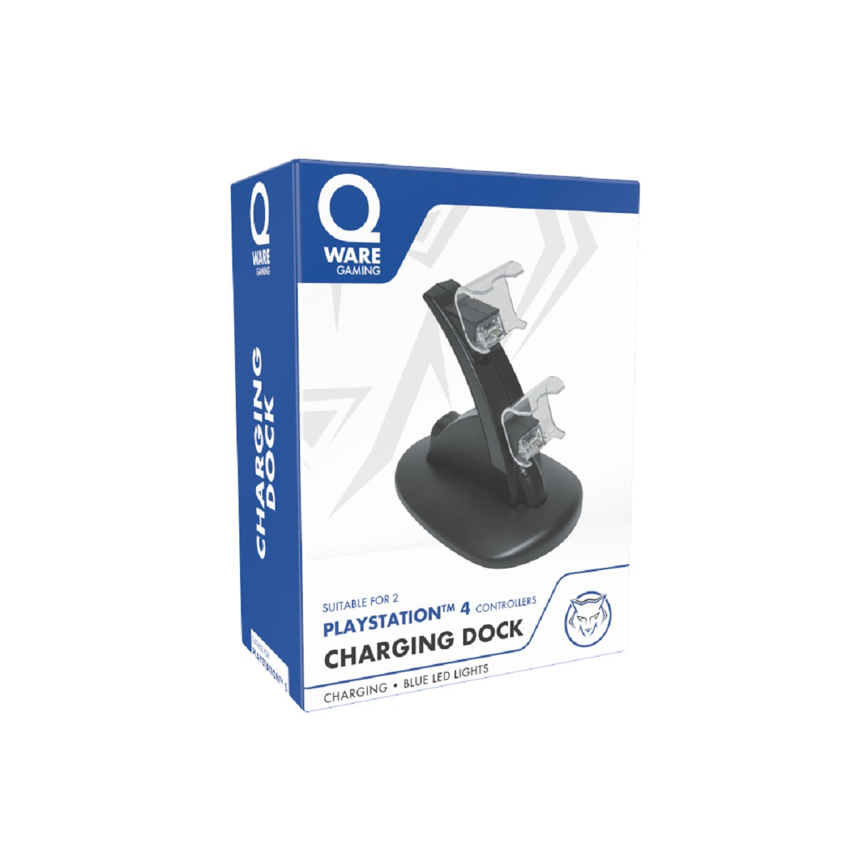 Qware Ladestation kompatibel mit PlayStation 4 – Gleichzeitiges Laden von 2 Controllern