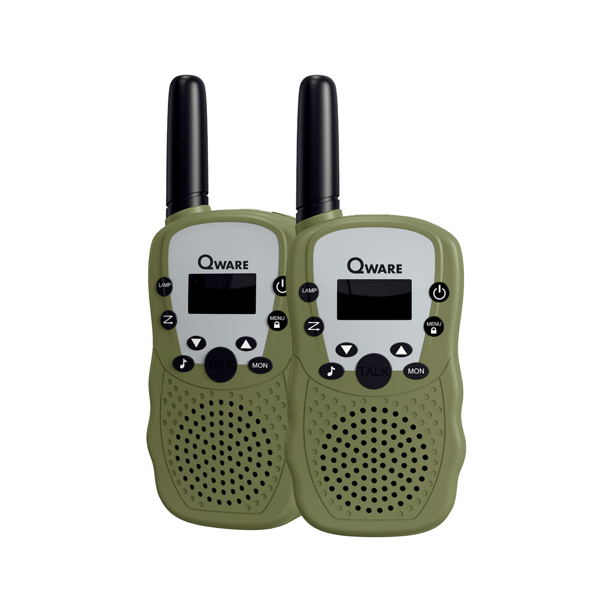 Qware Walkie-Talkie Set – 3 km Reichweite, 10 Kanäle & Taschenlampe