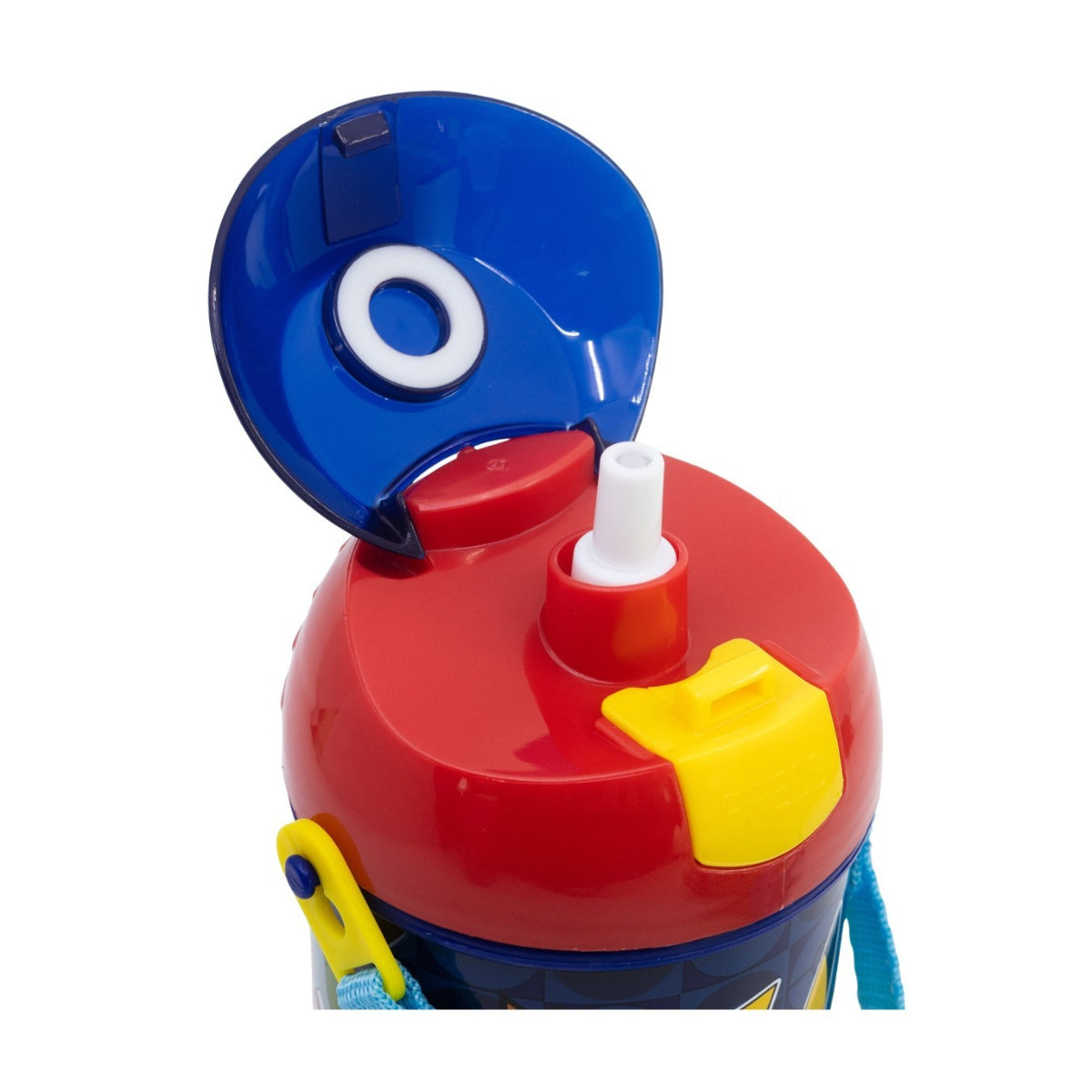 Pokemon Kinder Trinkflasche 450 ml Pop Up Flasche mit Trageband für Schule Freizeit und Ausflug