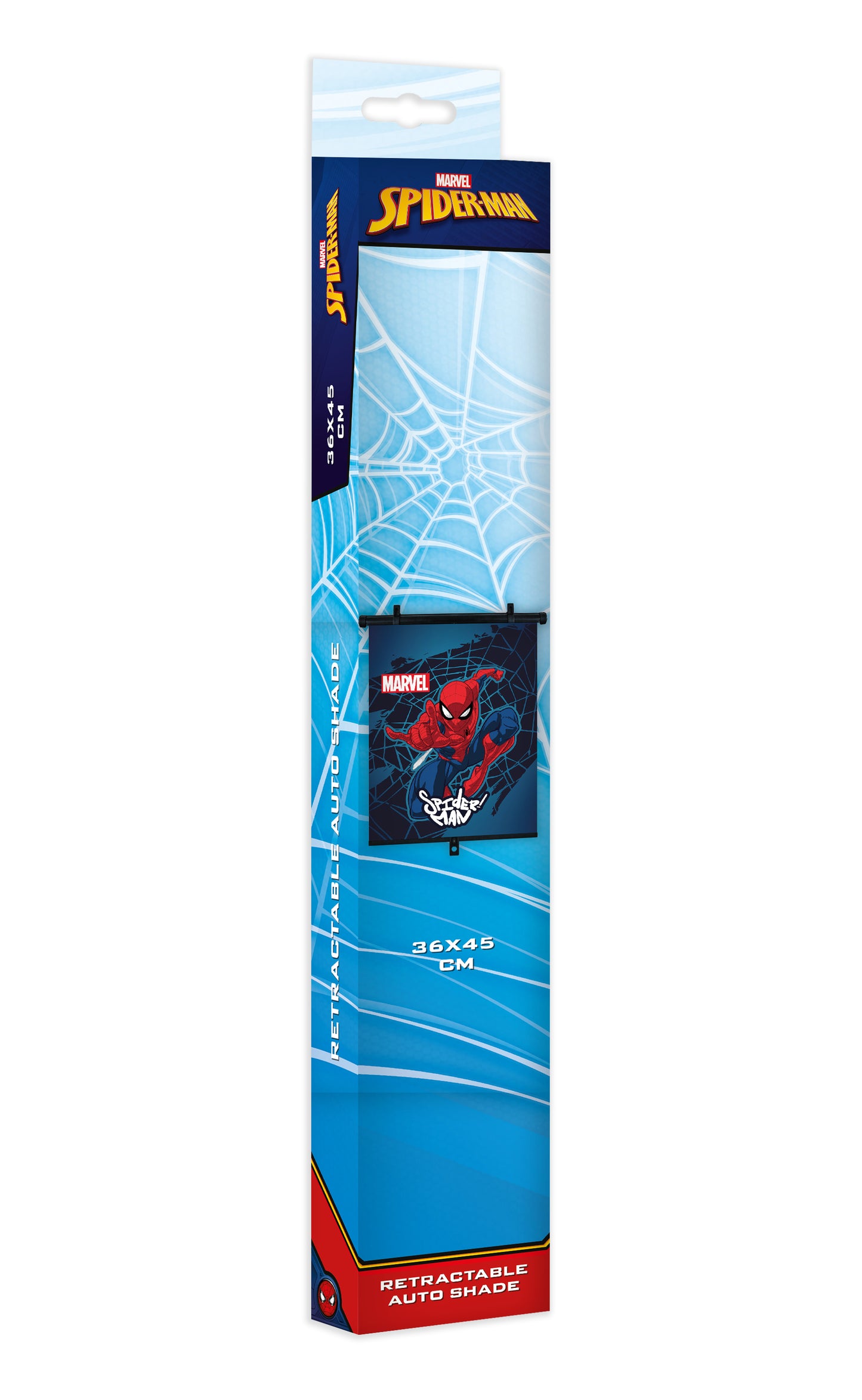 Marvel Spiderman Rückziehbarer Auto-Sonnenschutz, einfach zu installieren