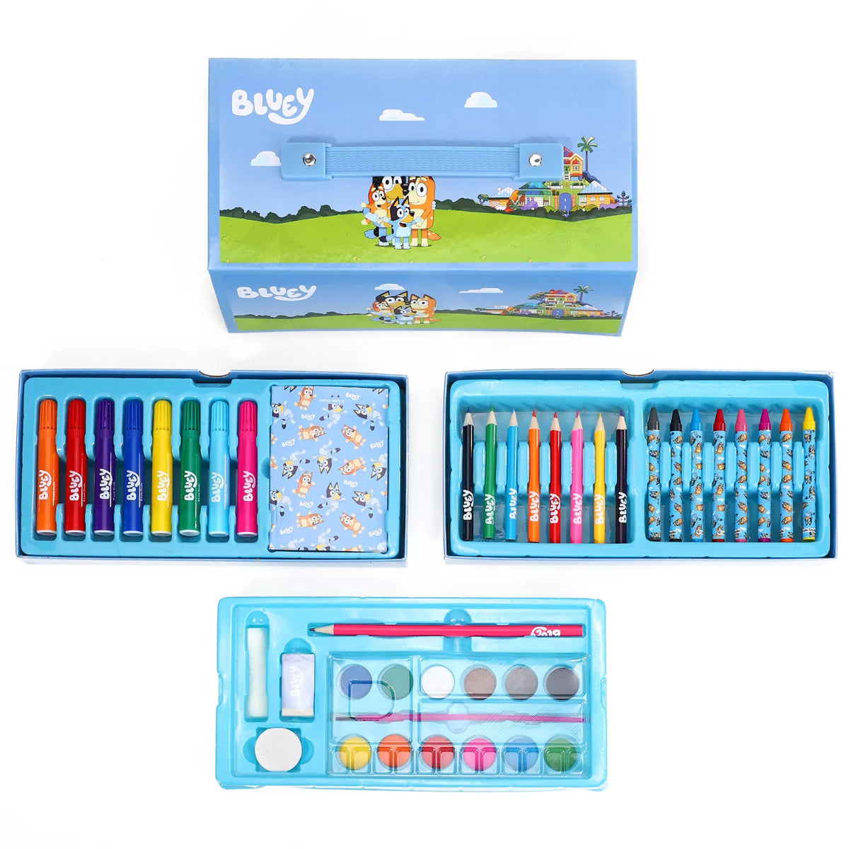 Bluey Schreibwaren- & Malset – Farbenfrohes Pastelfarben Set für kleine Künstler