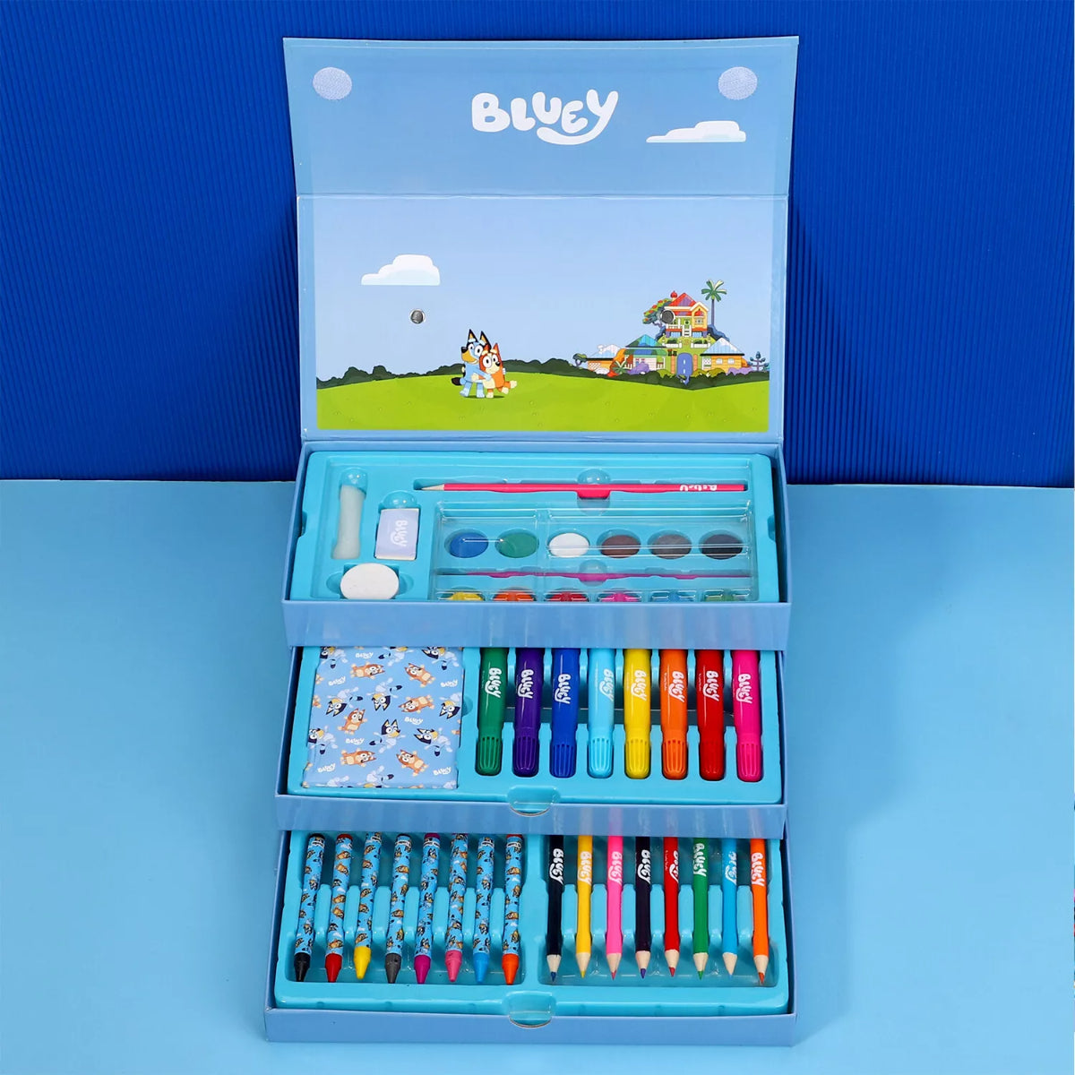 Bluey Schreibwaren- & Malset – Farbenfrohes Pastelfarben Set für kleine Künstler