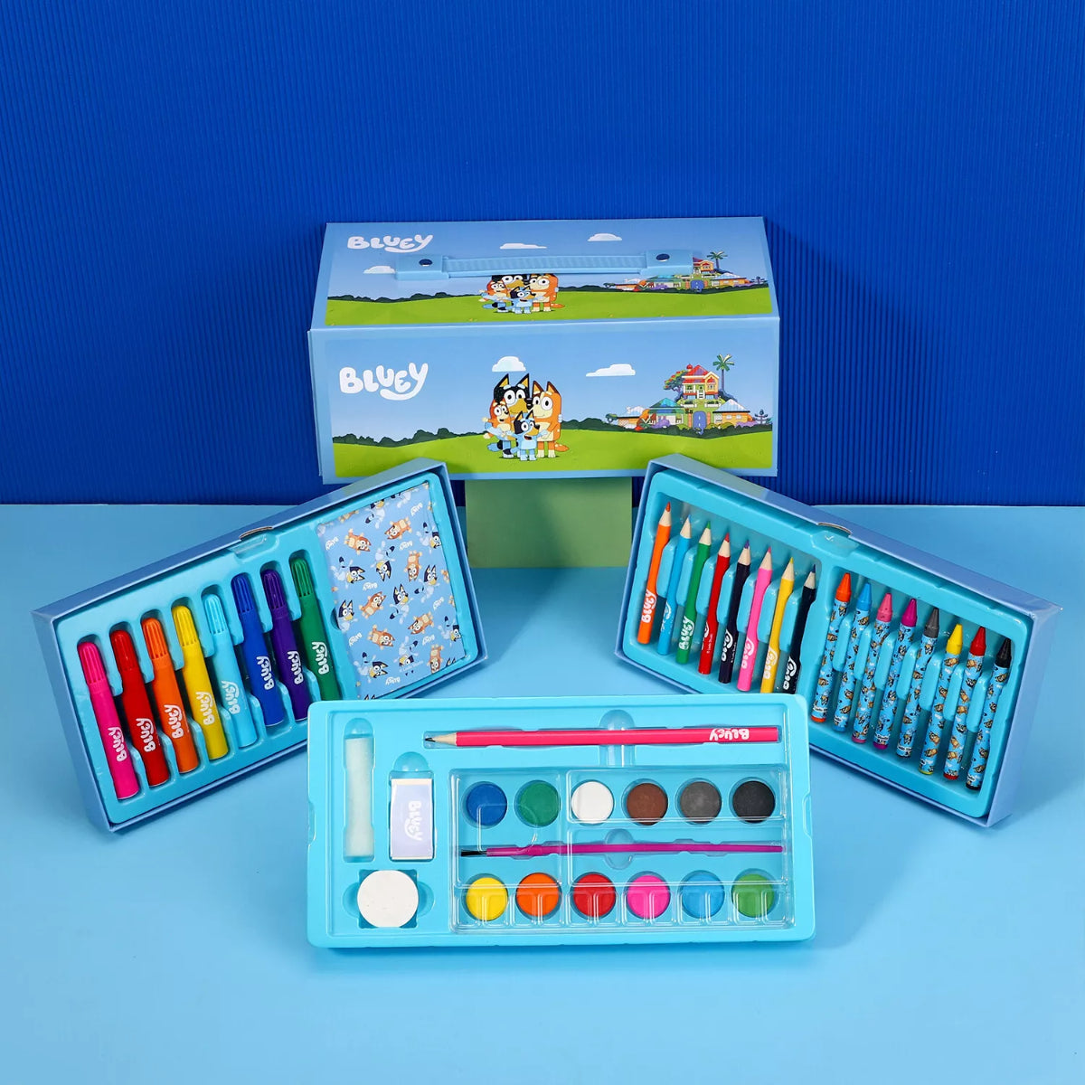 Bluey Schreibwaren- & Malset – Farbenfrohes Pastelfarben Set für kleine Künstler